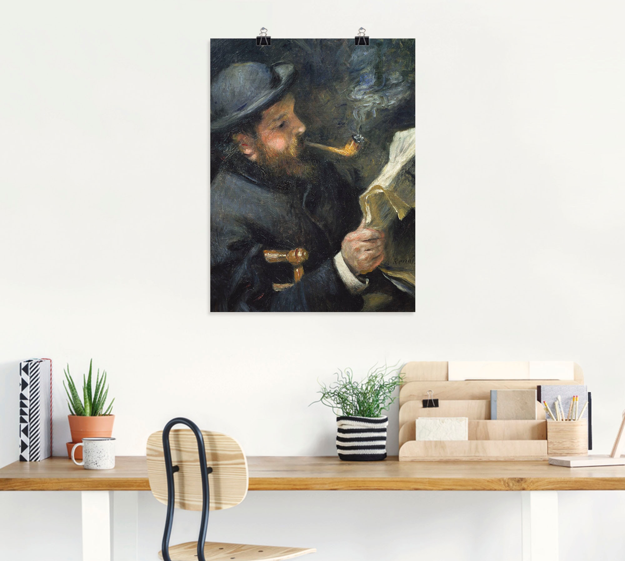 Artland Wandbild »Bildnis Claude Monet mit Pfeife«, Mann, (1 St.), als Leinwandbild, Poster in verschied. Größen