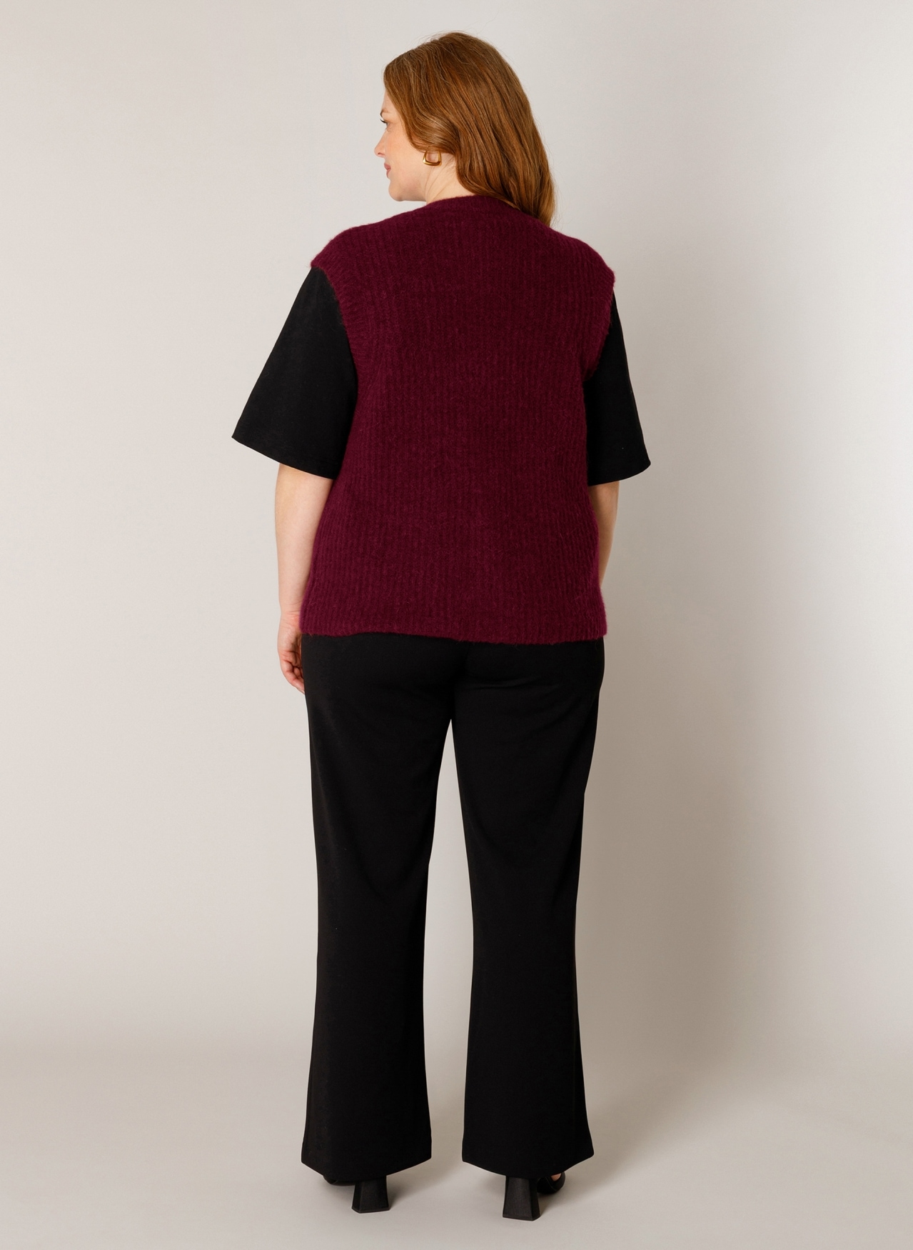 Base Level Curvy Strickweste »Nelly« Ärmellos - mit Knopfleiste / Große Größen