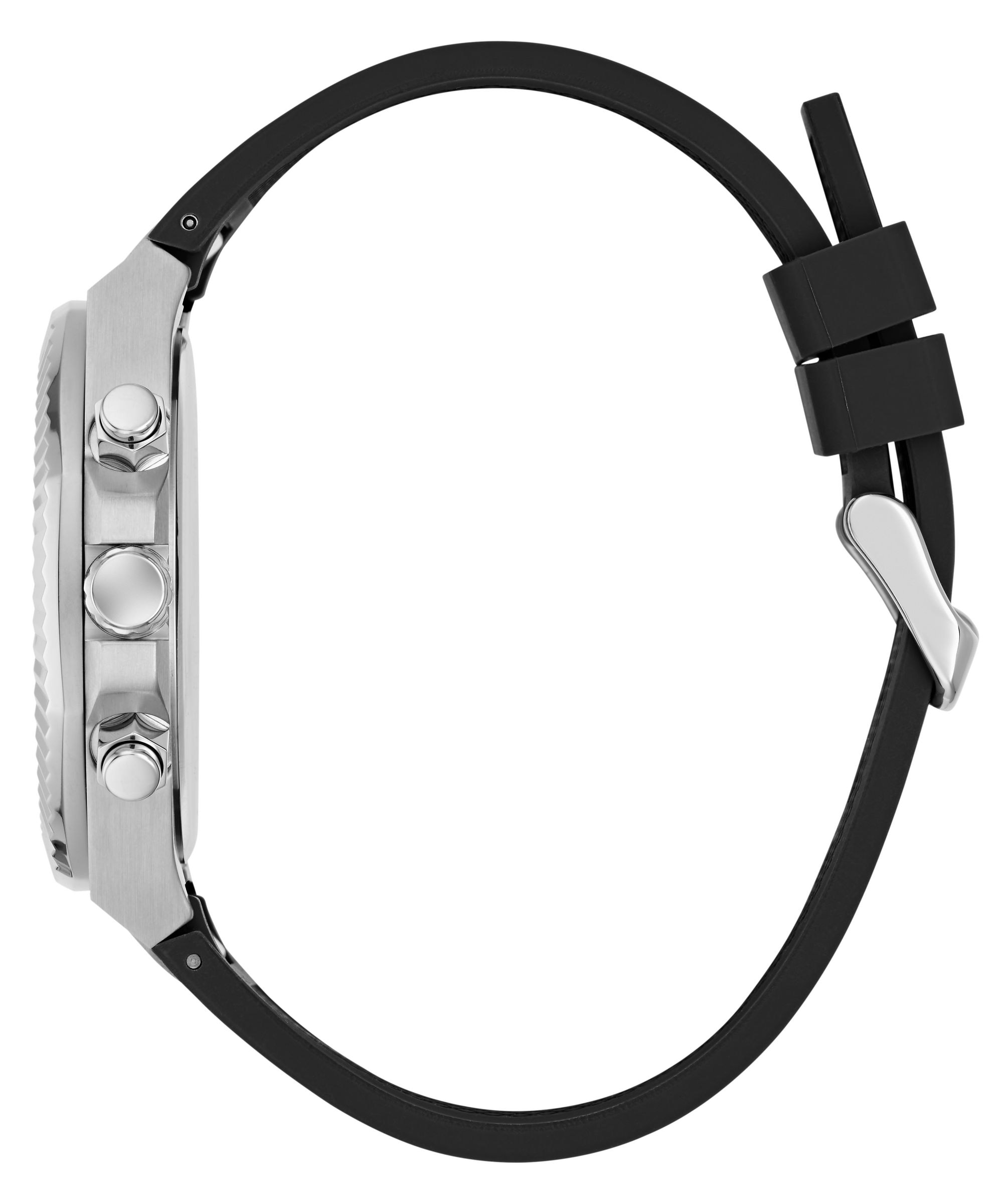 Guess Multifunktionsuhr »EQUITY« Quarzuhr, Armbanduhr, Herrenuhr, Silikonarmband, analog, Wochentag