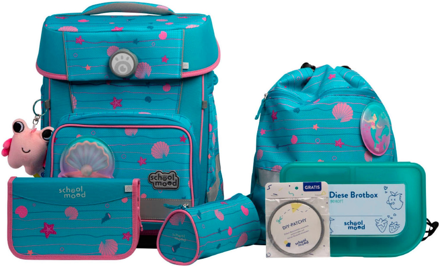 SCHOOL-MOOD® Schulranzen »Champion Maxx Pro« retroreflektierende Flächen mit LED-Patchy