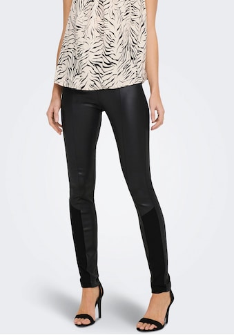 Lederimitathose »ONLCLAREMONT COATED INSERT LEGGINGS«