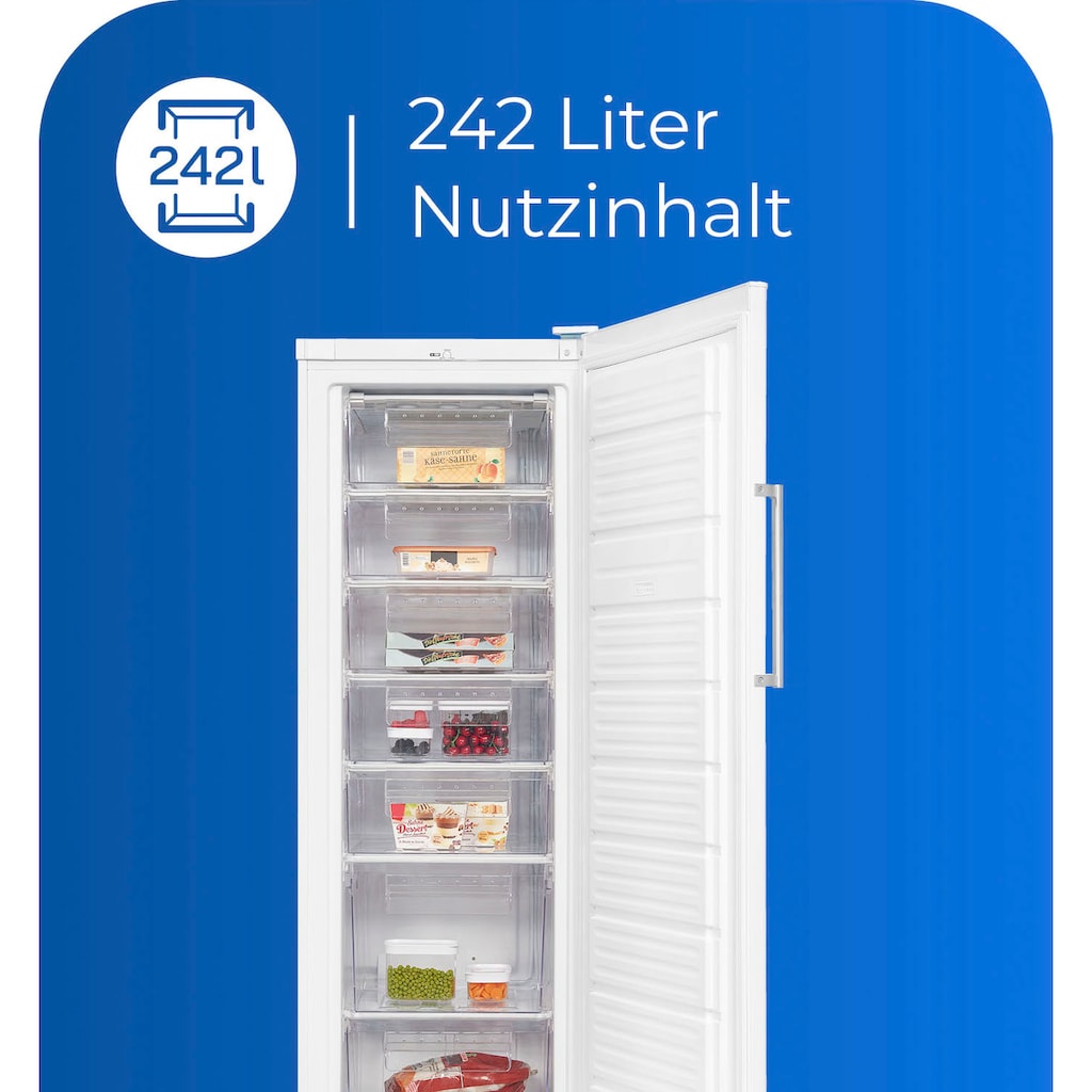 exquisit Gefrierschrank »GS280-H-040E«, 173 cm hoch, 60 cm breit, 242 L Volumen, 4 Sterne Gefrieren