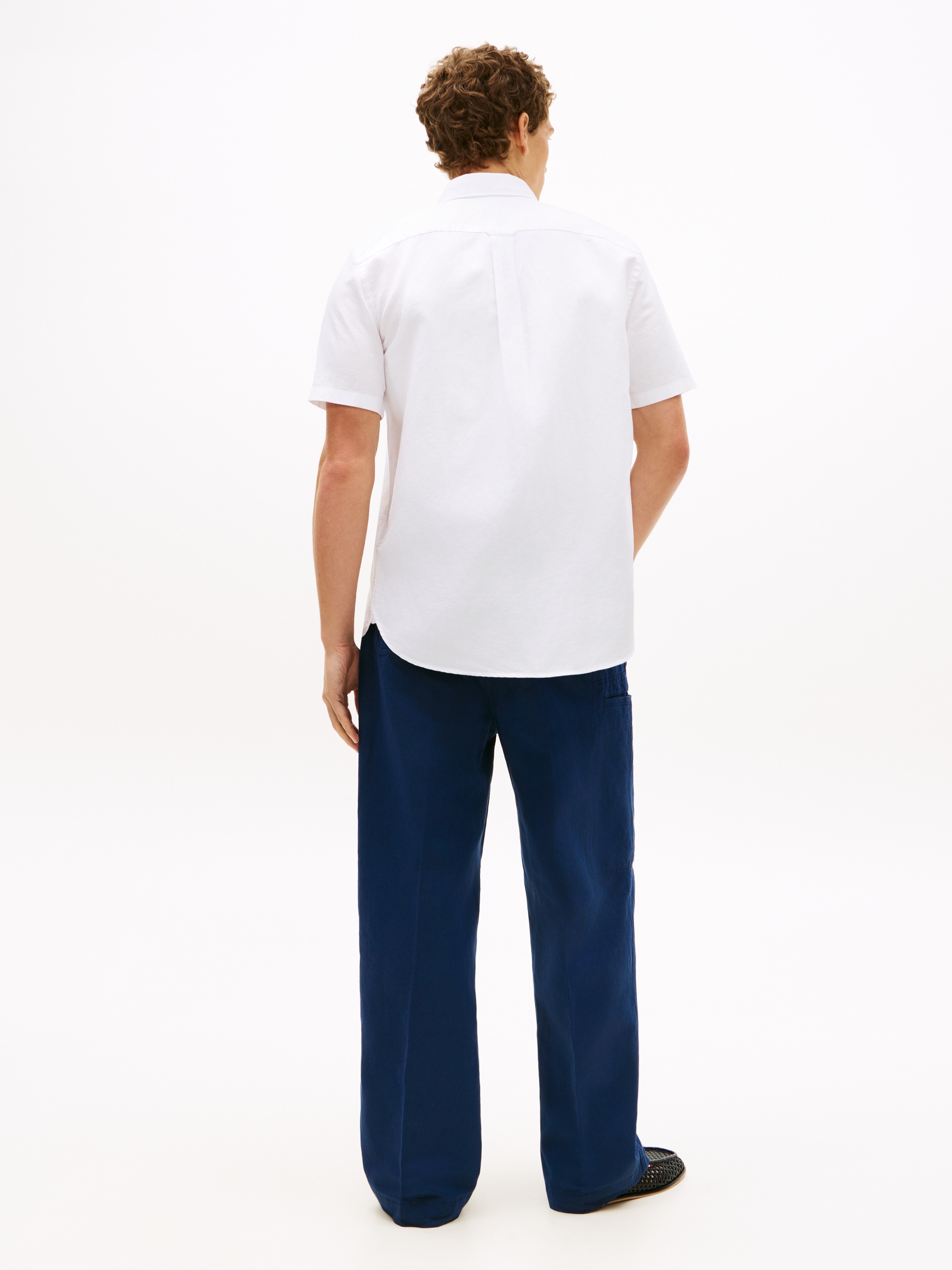 Tommy Hilfiger Kurzarmhemd »LINEN BLEND SOLID«