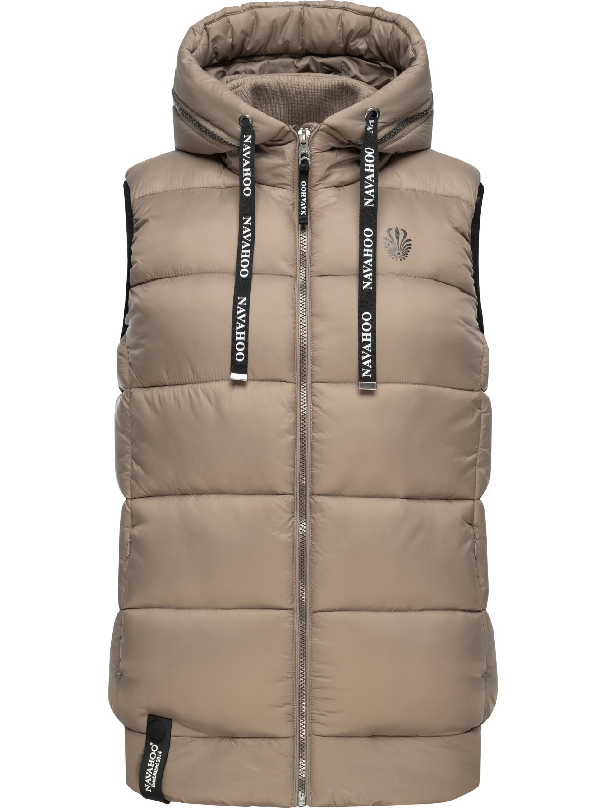 Navahoo Steppweste »Steppweste Kassidy«, (1 tlg.), stylische ärmellose Damen Weste mit Kapuze