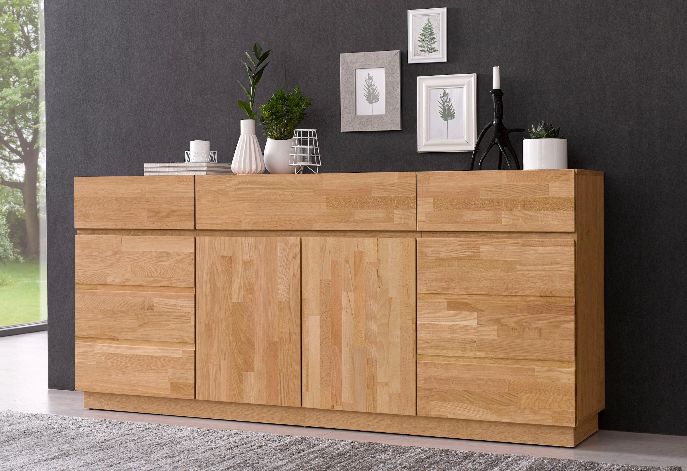 Sideboard, Kommode, Breite 180 cm, teilmassiv, FSC®-zertifiziert