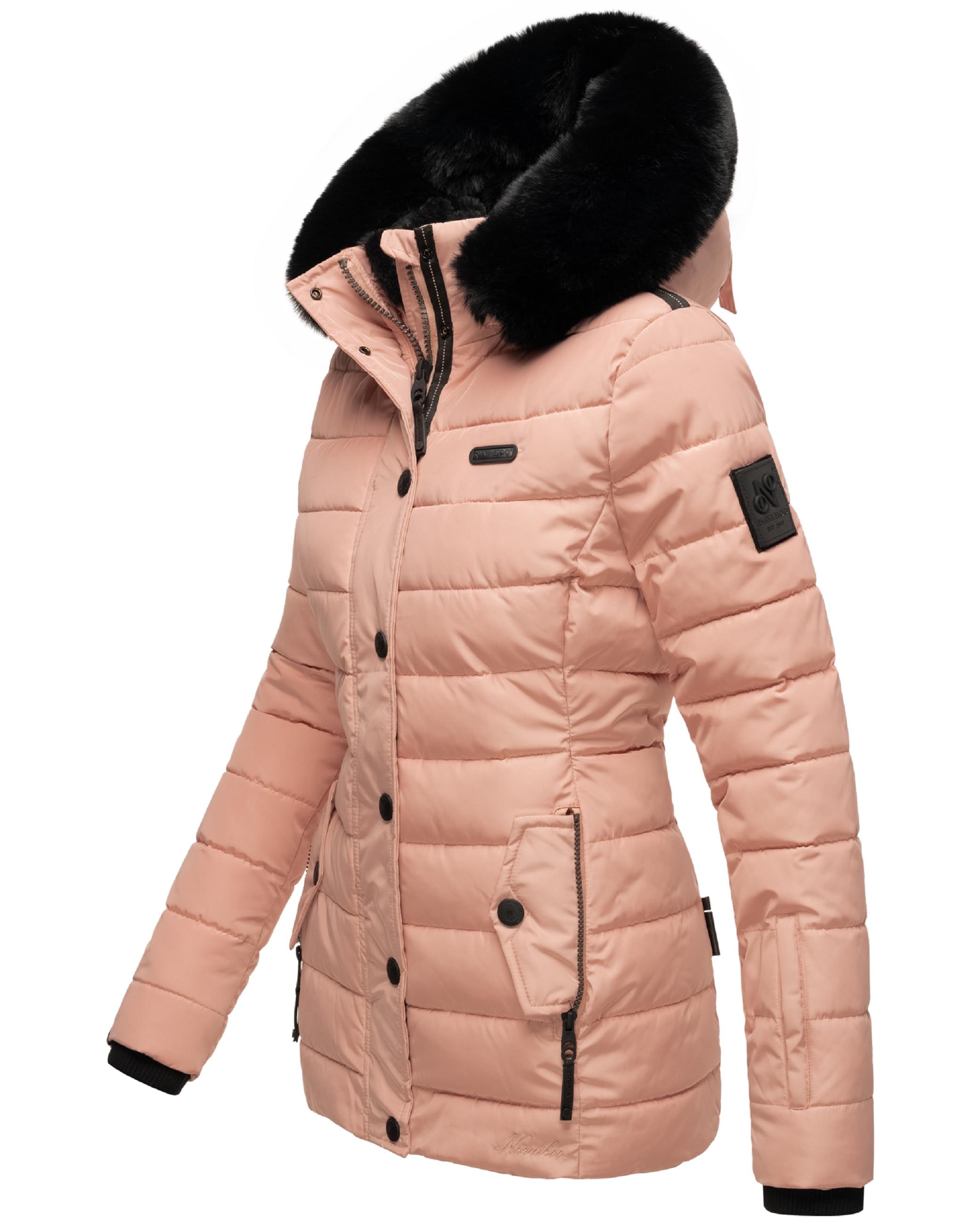Navahoo Steppjacke »Winterjacke Milianaa«, mit Kapuze, Edle Winterjacke mit weicher Kunstfell-Kapuze