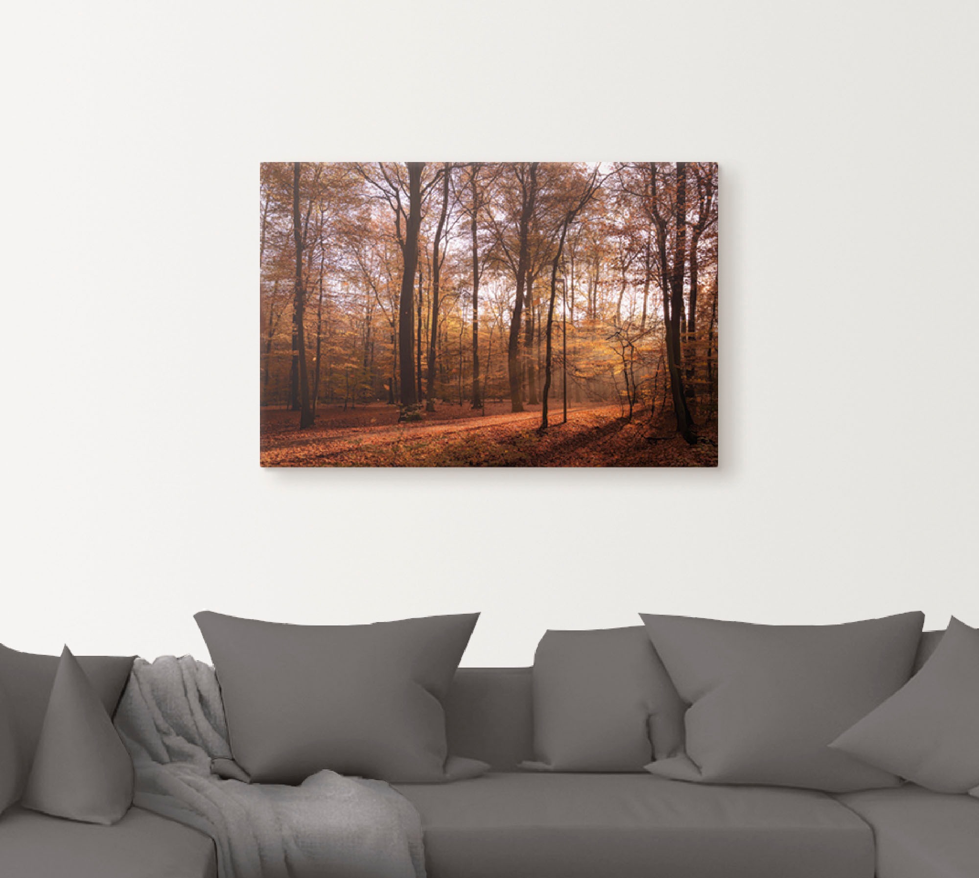 Artland Wandbild »Sonnenaufgang im Herbst II«, Wald, (1 St.), als Alubild, Outdoorbild, Leinwandbild, Poster, Wandaufkleber