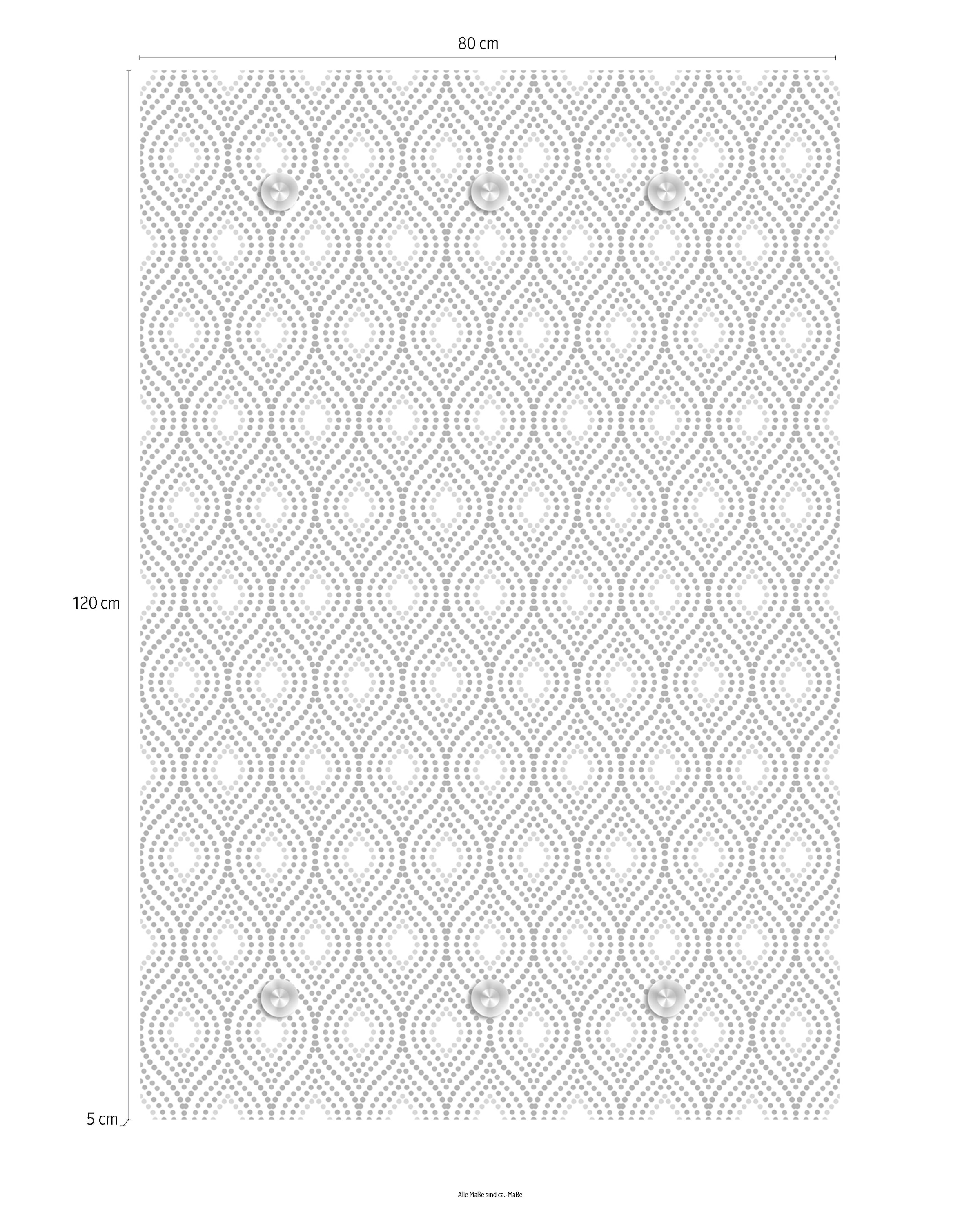 queence Garderobenleiste »Muster«, mit 6 Haken, 80 x 120 cm
