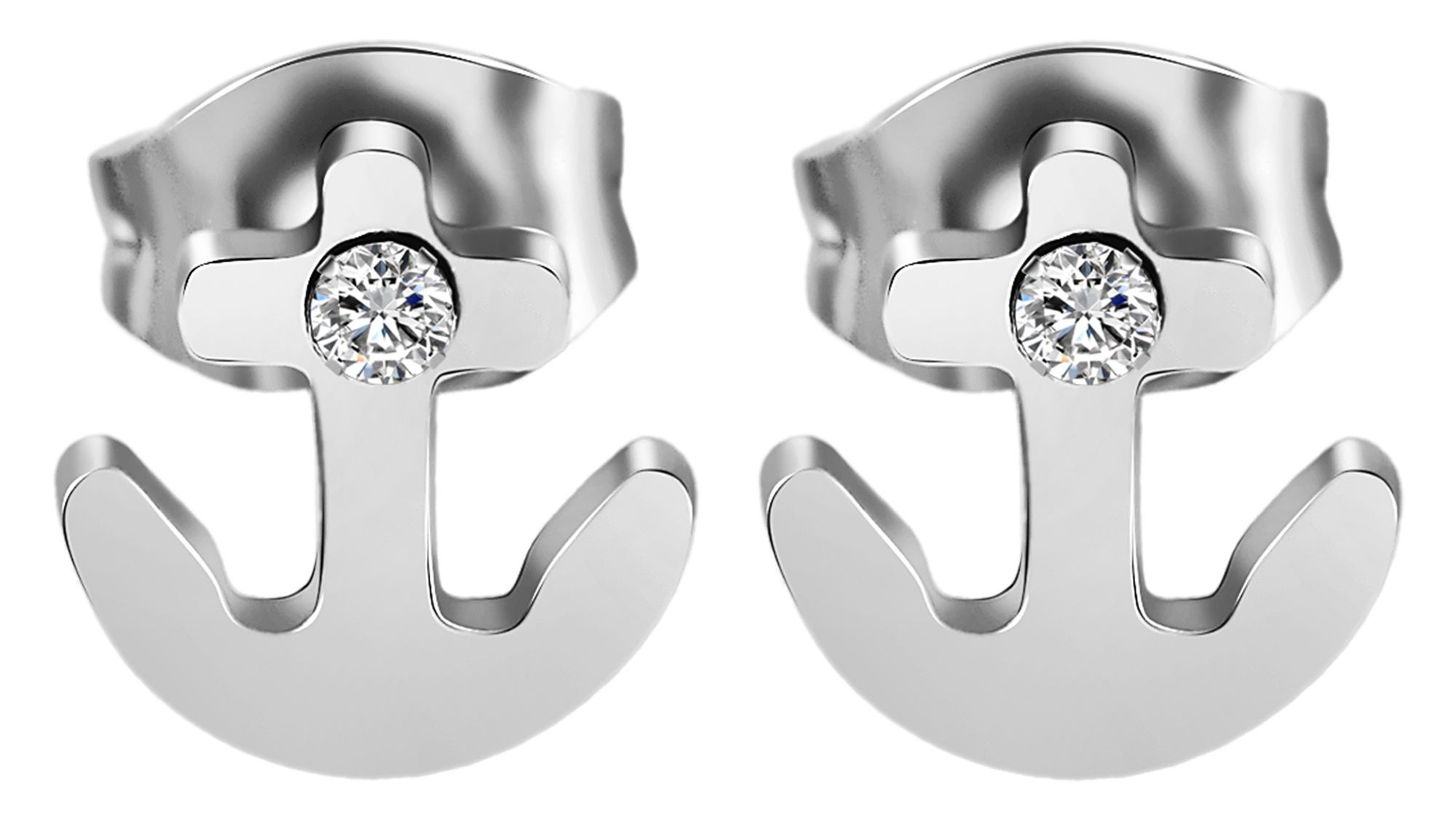 Adelia´s Paar Ohrstecker »Damen Ohrringe ¿ Ohrstecker aus Edelstahl mit Strass Steinchen«