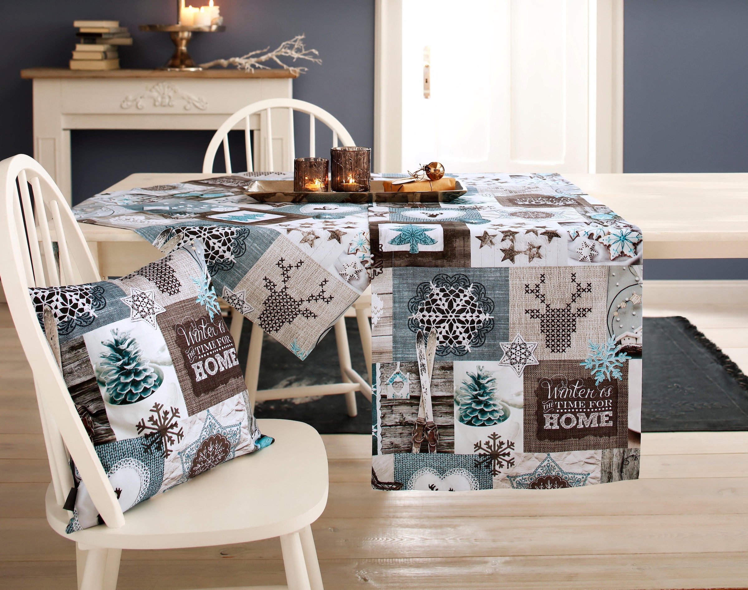 HOSSNER - HOMECOLLECTION Kissenhüllen »Winter-Charme«, (2 St.)