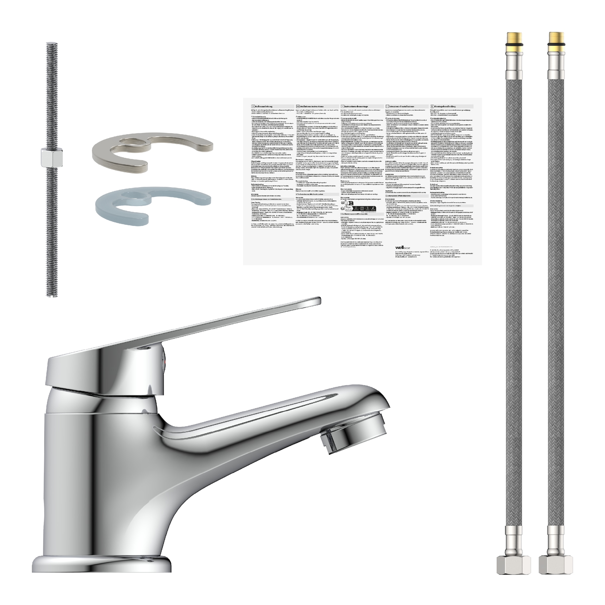 welltime Waschtischarmatur »BARI« Der Platzsparklassiker in frischem Design