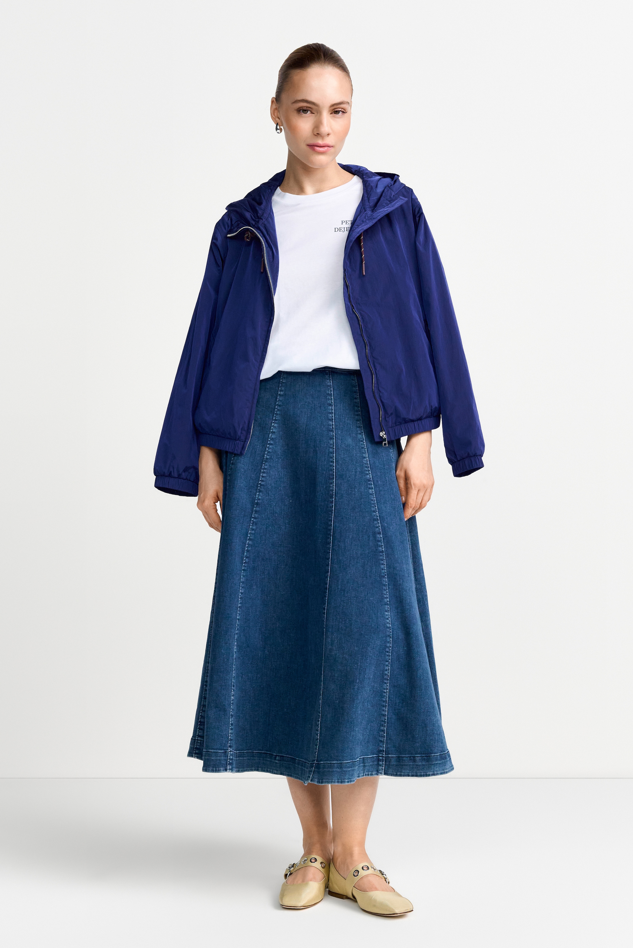 RICHROYAL T-Shirt cooler Rückendruck, reine Baumwolle