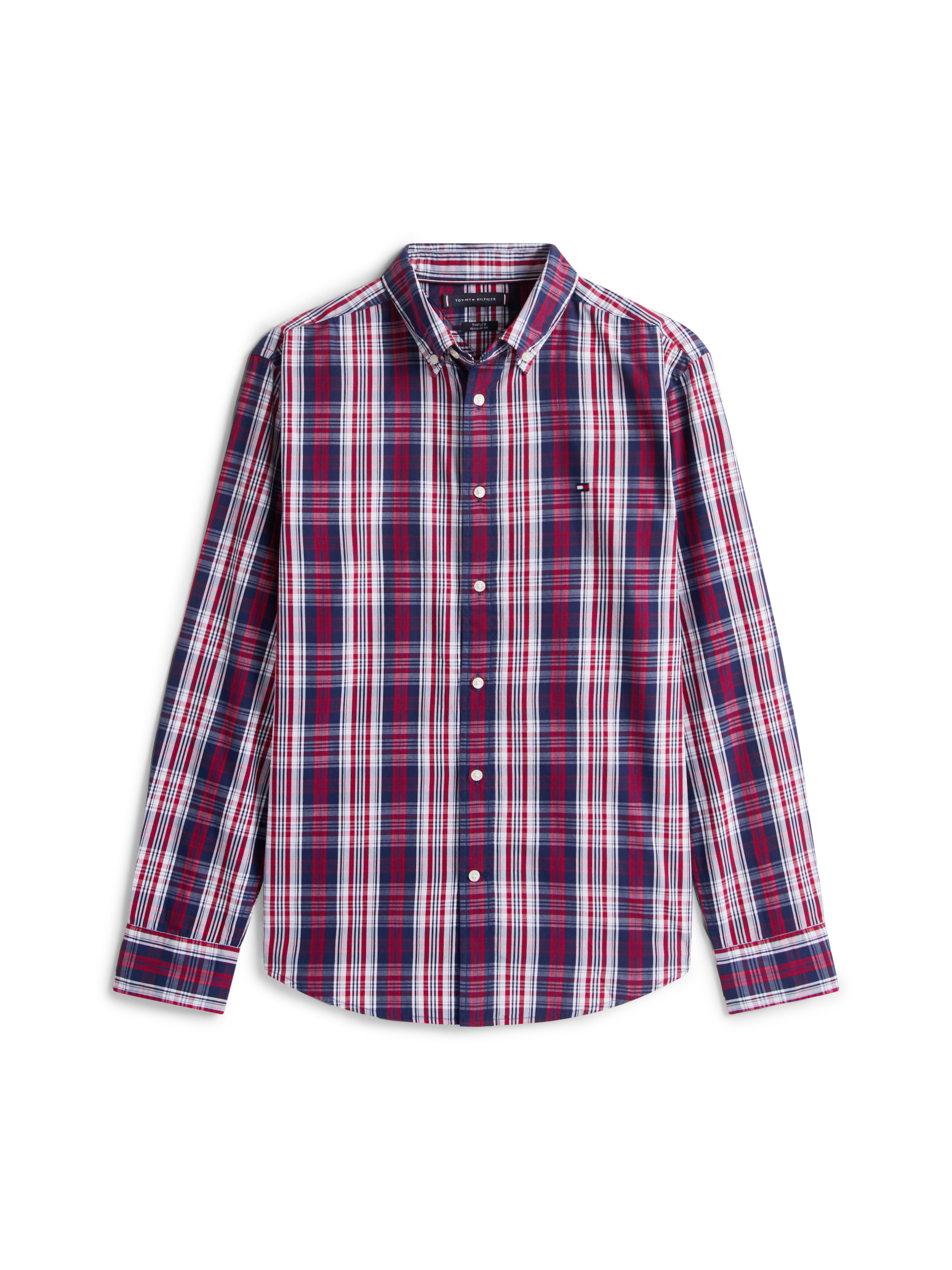 Tommy Hilfiger Langarmhemd »FLEX POPLIN MEDIUM CHECK«