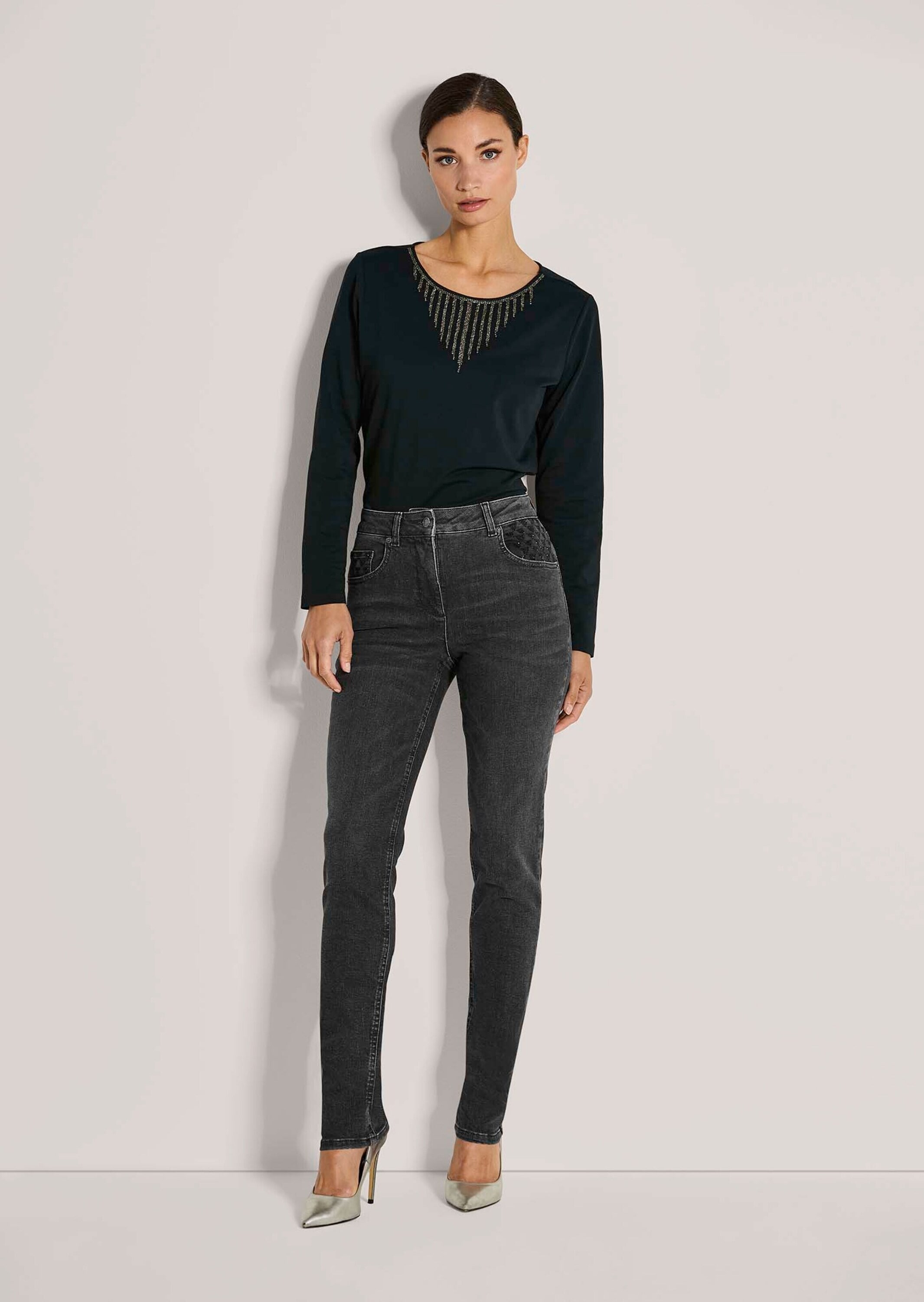 MADELEINE Regular-fit-Jeans »Jeans Glanzvolle Slim Fit Five-Pocket-Jeans«
