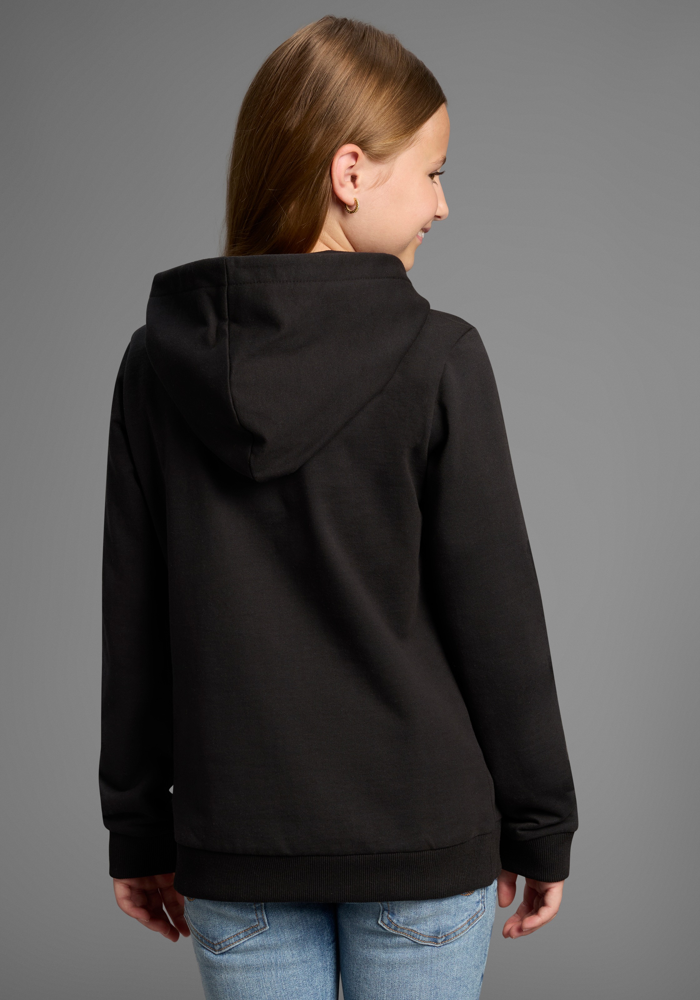 KangaROOS Kapuzensweatshirt »Hoodie mit Logoprint«, Langarm, bedruckt, aus Sweatware mit Baumwolle, mit Kängurutasche