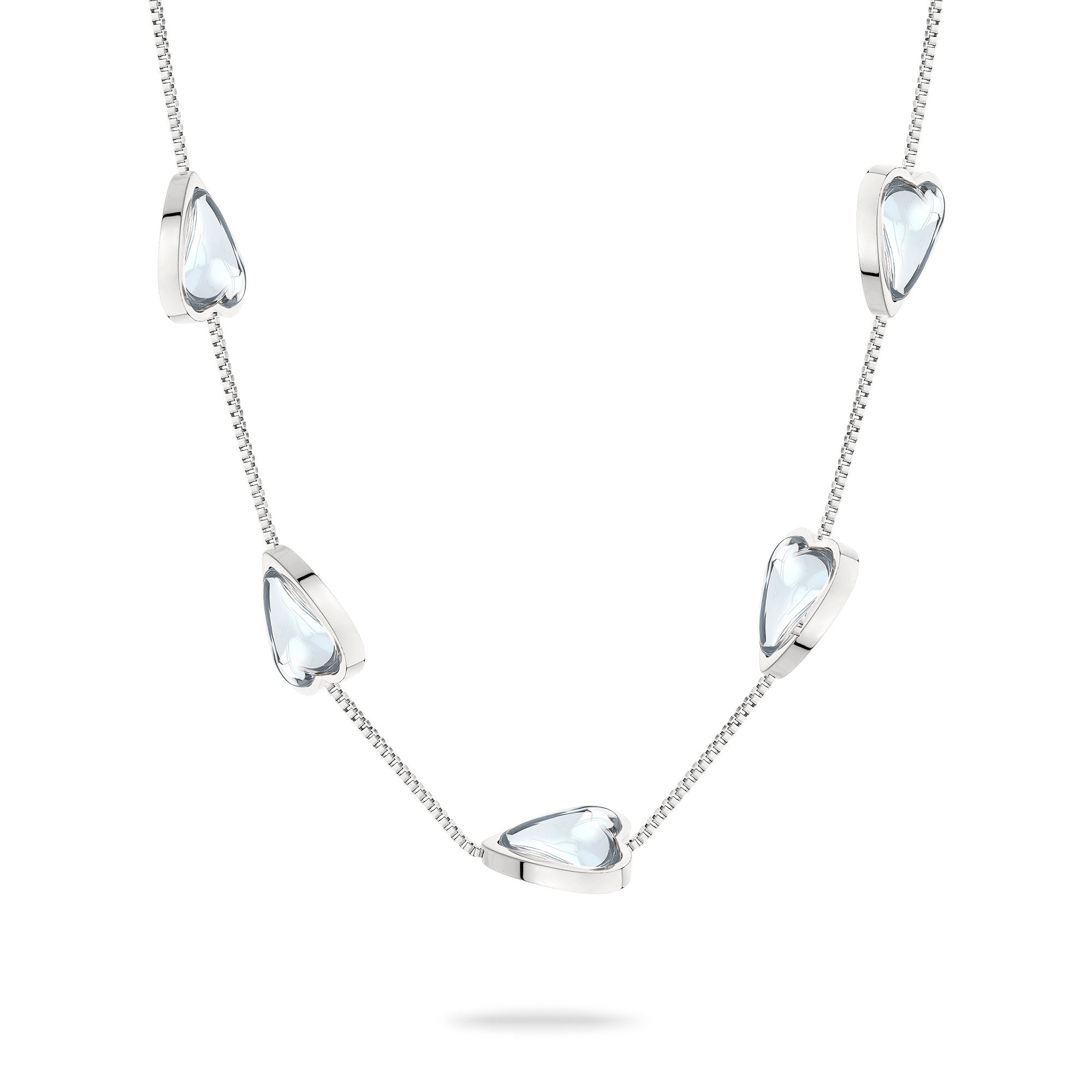 Liebeskind Berlin Edelstahlkette »Schmuck Geschenk Halskette Glass Heart« mit Glasstein