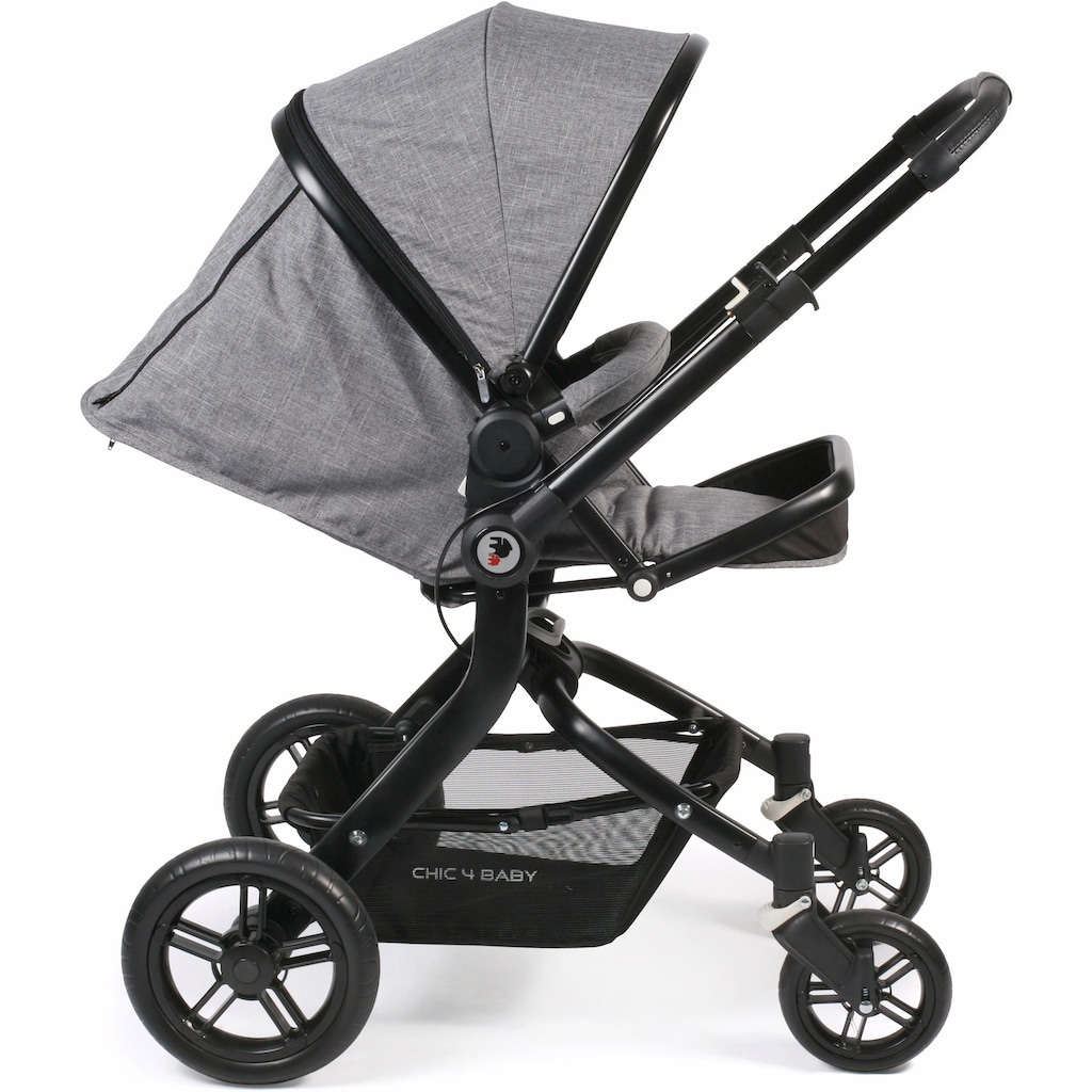 CHIC4BABY Kombi-Kinderwagen »Tano, grau«, 15 kg