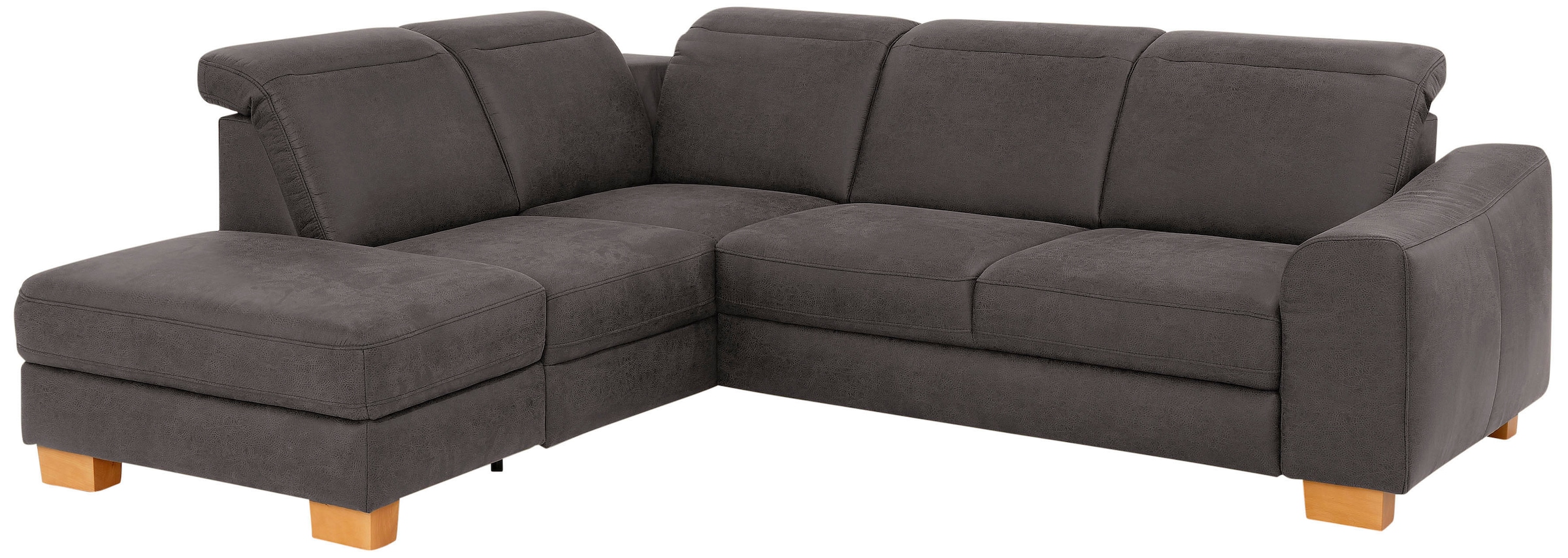 Home affaire Ecksofa »Dundee L-Form«, wahlweise mit Kopfteilverstellung und zusätzlich mit Bettfunktion