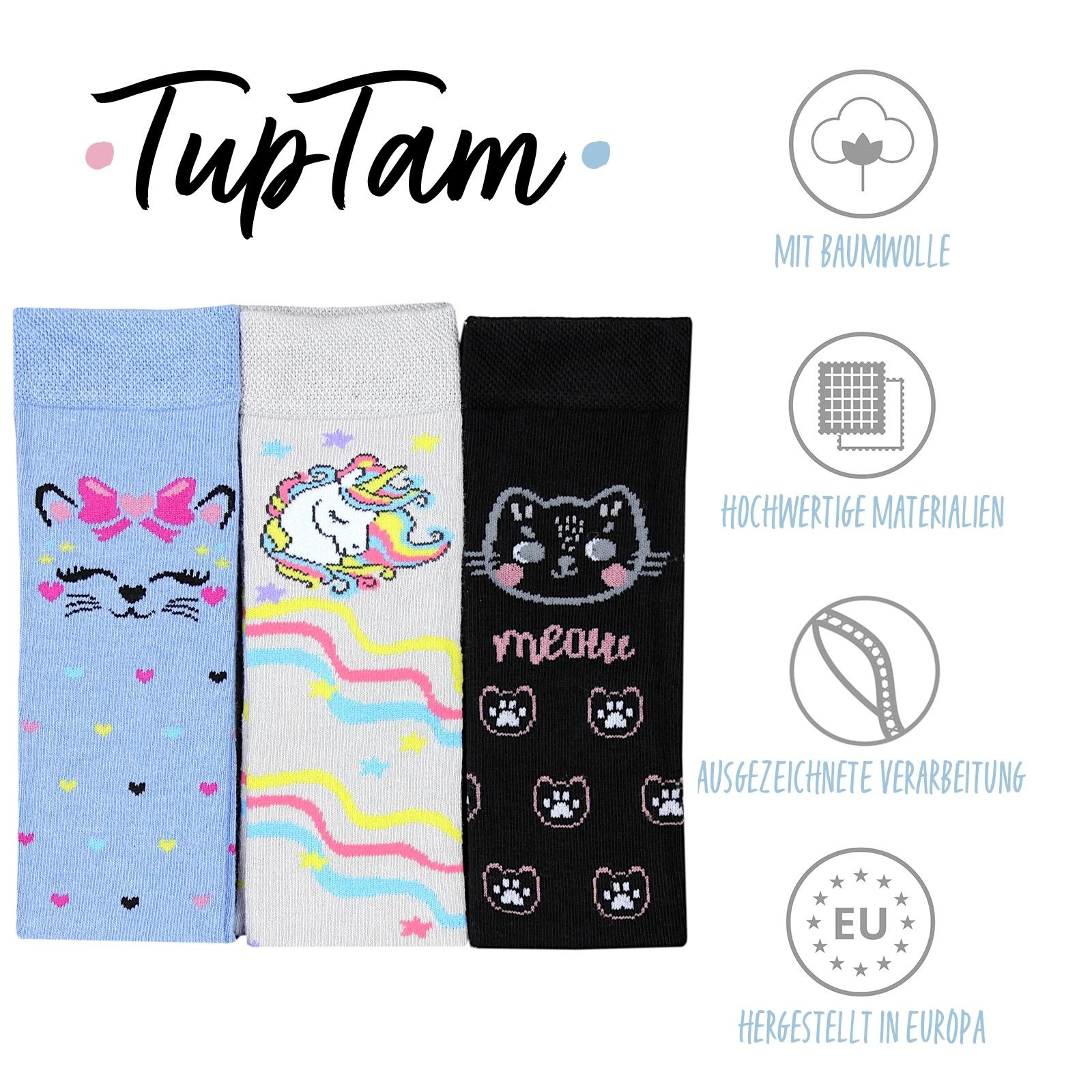 TupTam Kniestrümpfe »Socken Mädchen Knielange Socken Gemustert 3er Pack«