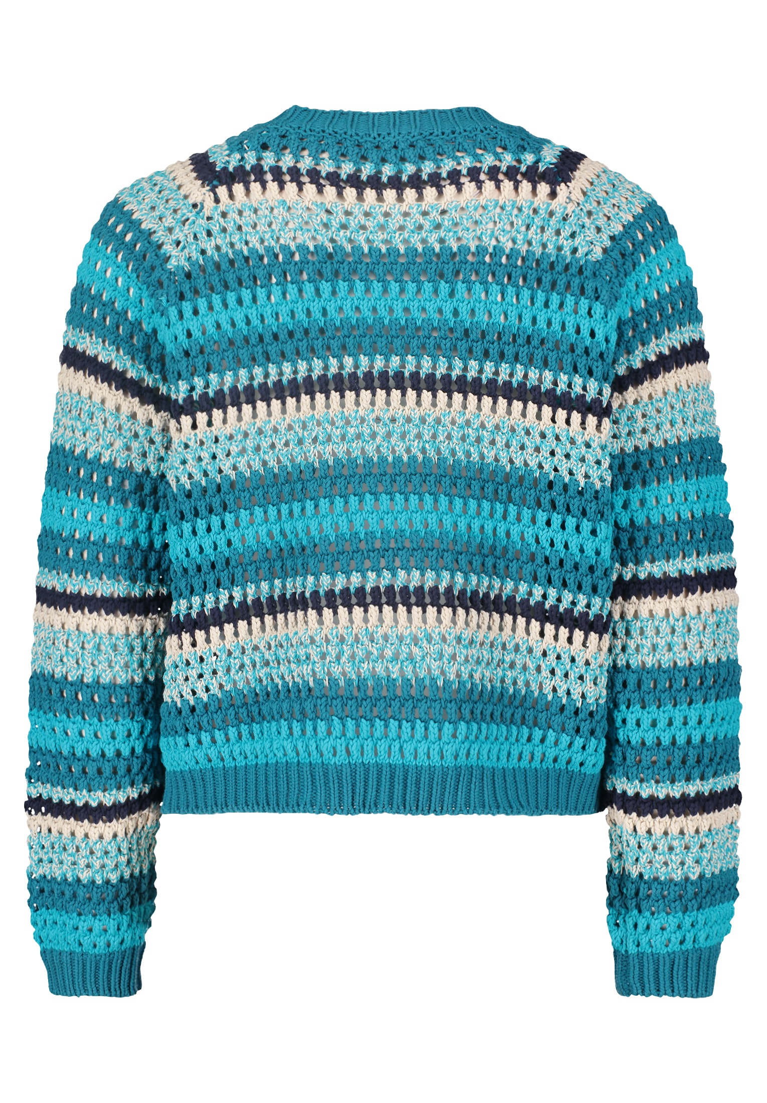 Betty&Co Rundhalspullover »Lochstrick-Pullover mit Rippbündchen«