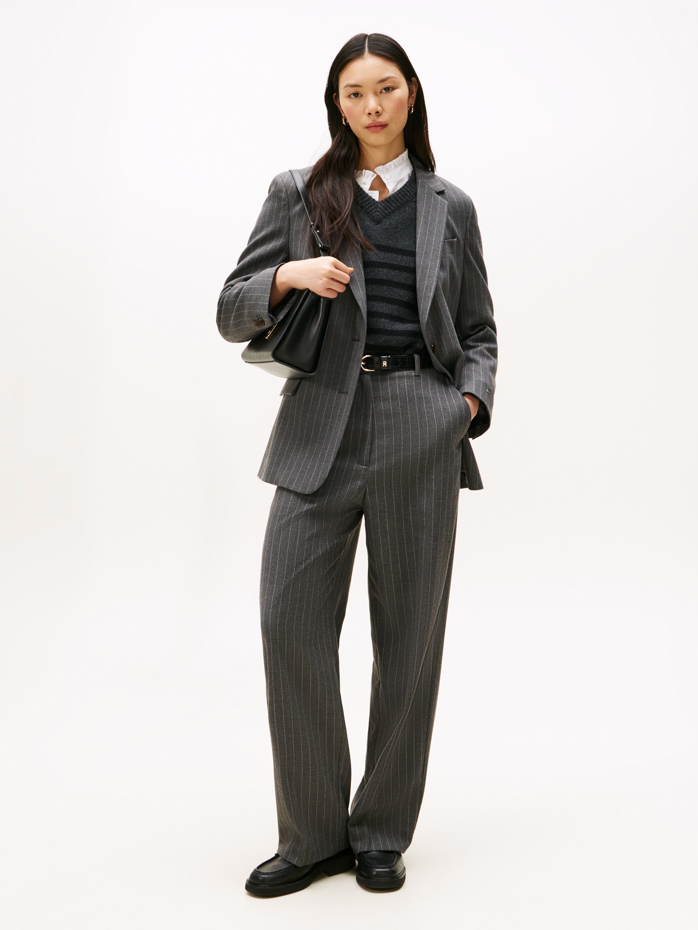 Tommy Hilfiger Longblazer »PINSTRIPE RELAXED BLAZER«, mit Nadelstreifen