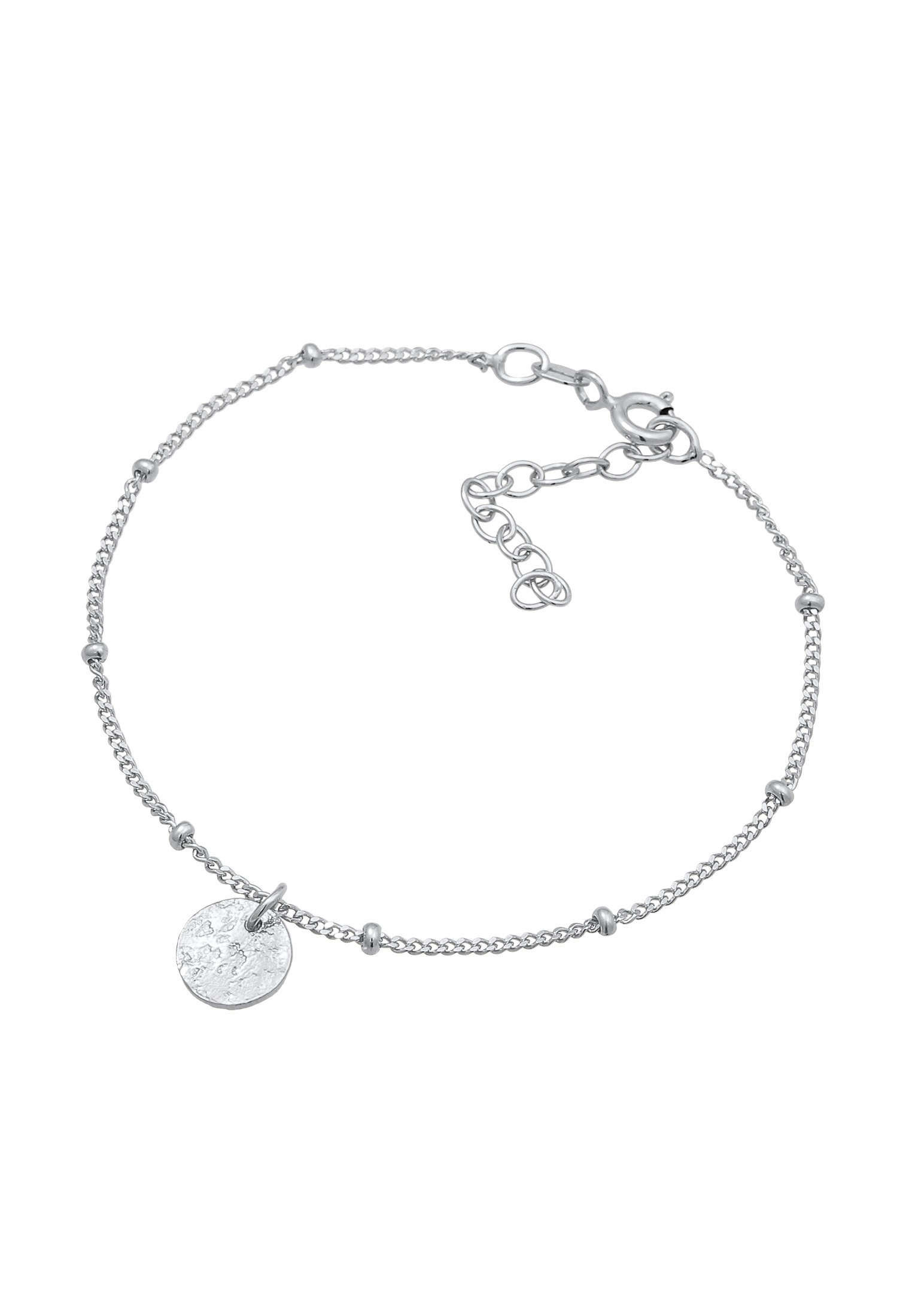 Elli Armkette »Armband Kugelkette Plättchen Disc 925 Silber«