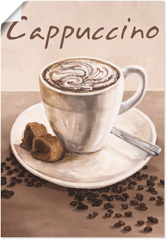 Wandbild »Cappuccino - Kaffee«, Kaffee Bilder, (1 St.)