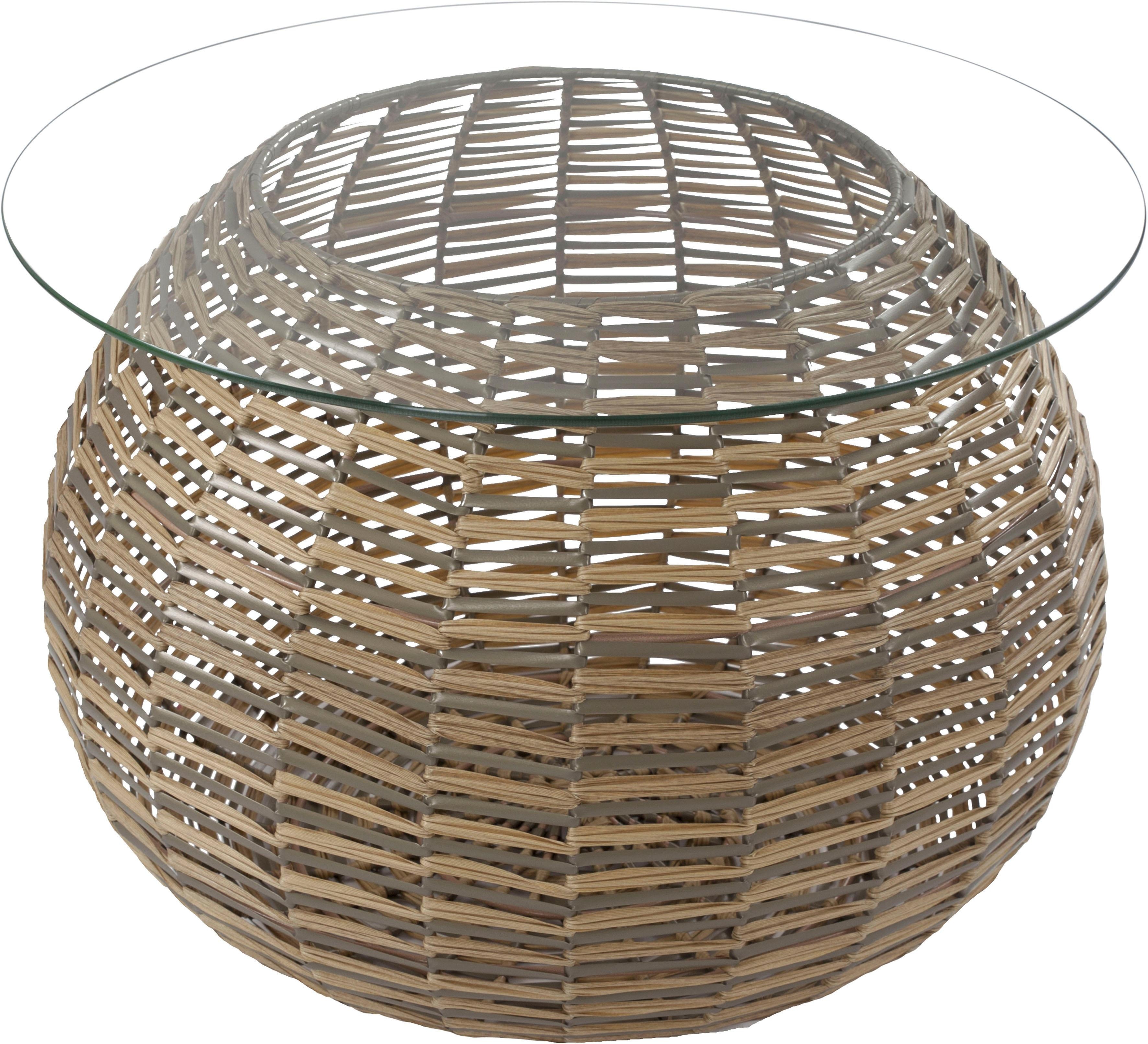 Kayoom Glastisch »Tisch Baran 110« 1 Stk. tlg. In Handarbeit gefertigt in braun, Größe B/H/T: 36 cm x 45 cm x 36 cm