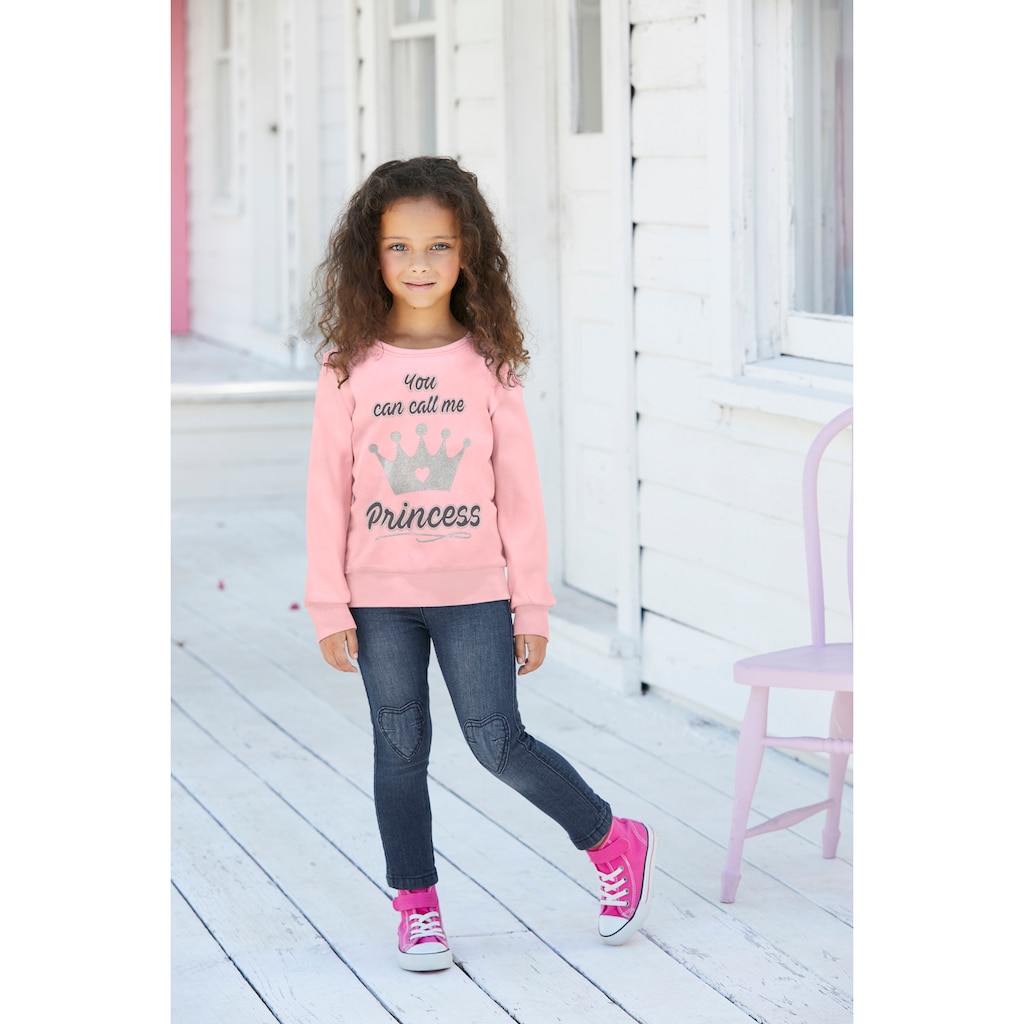 KIDSWORLD Langarmshirt »YOU CAN CALL ME PRINCESS«, mit niedlichem Glitzerprint