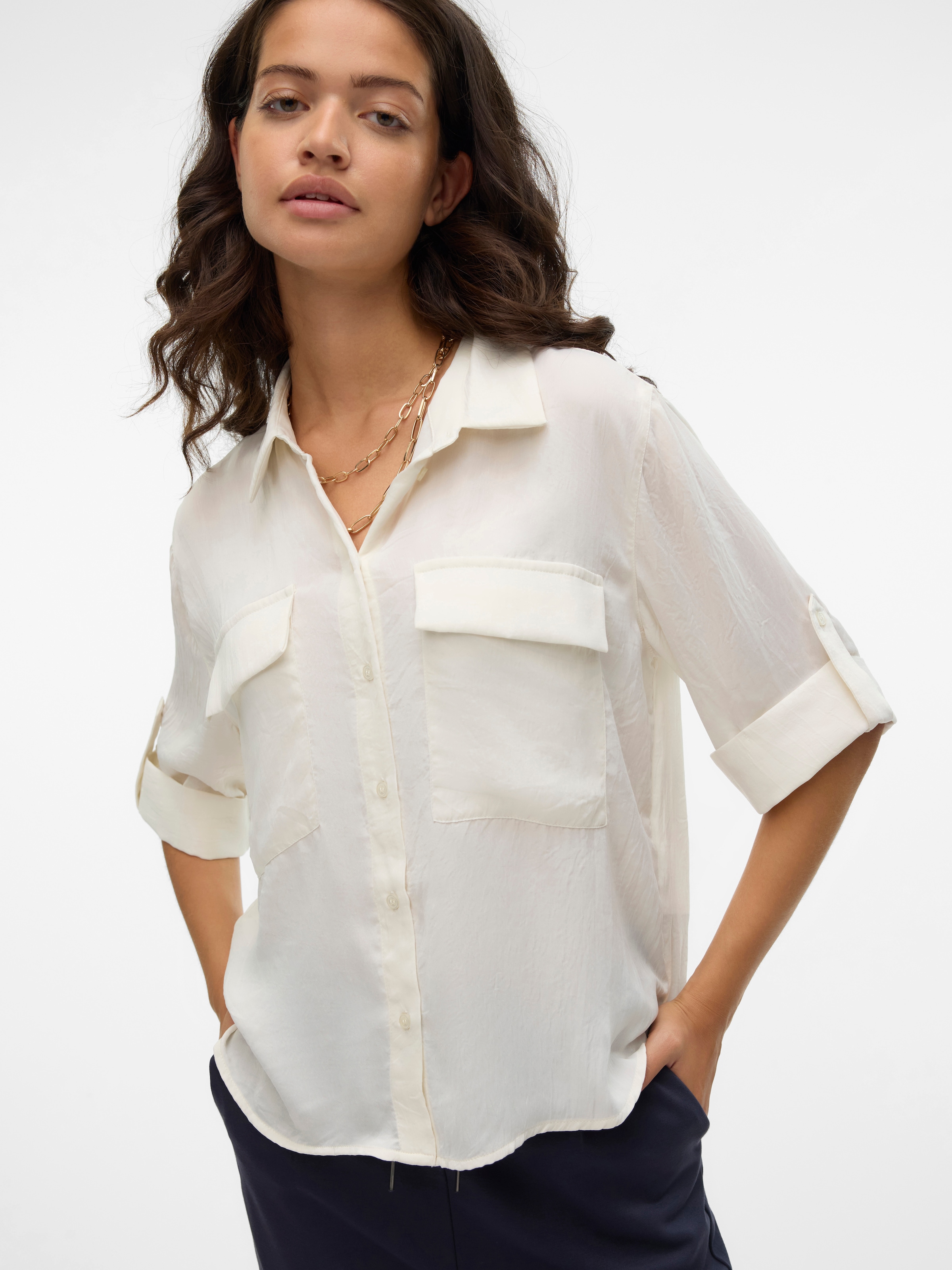 Vero Moda Kurzarmbluse »VMFABIANA 3/4 SHIRT VMA NOOS«