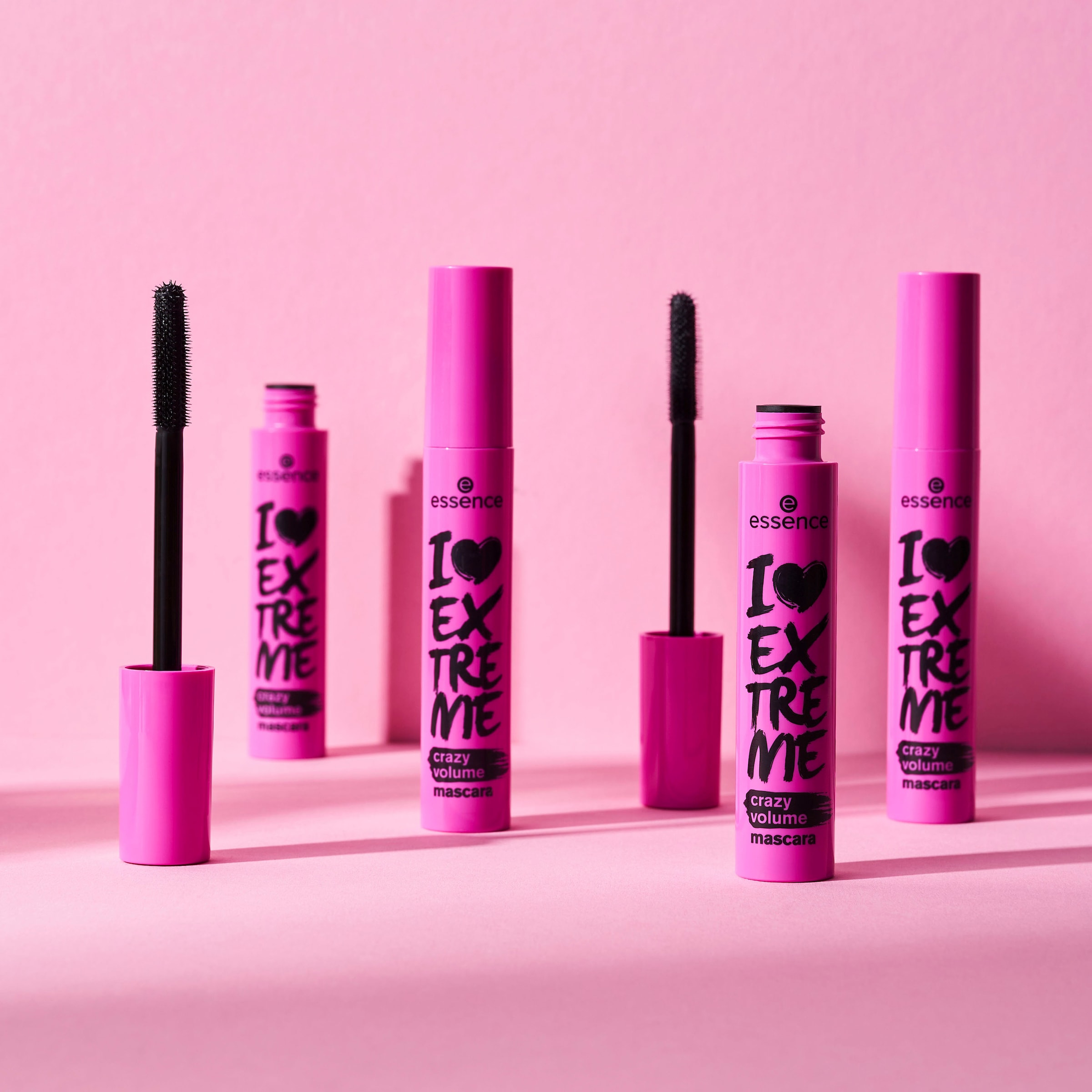 Essence Mascara »I LOVE EXTREME crazy volume mascara«, (Set, 3 tlg.), mit cremiger Textur