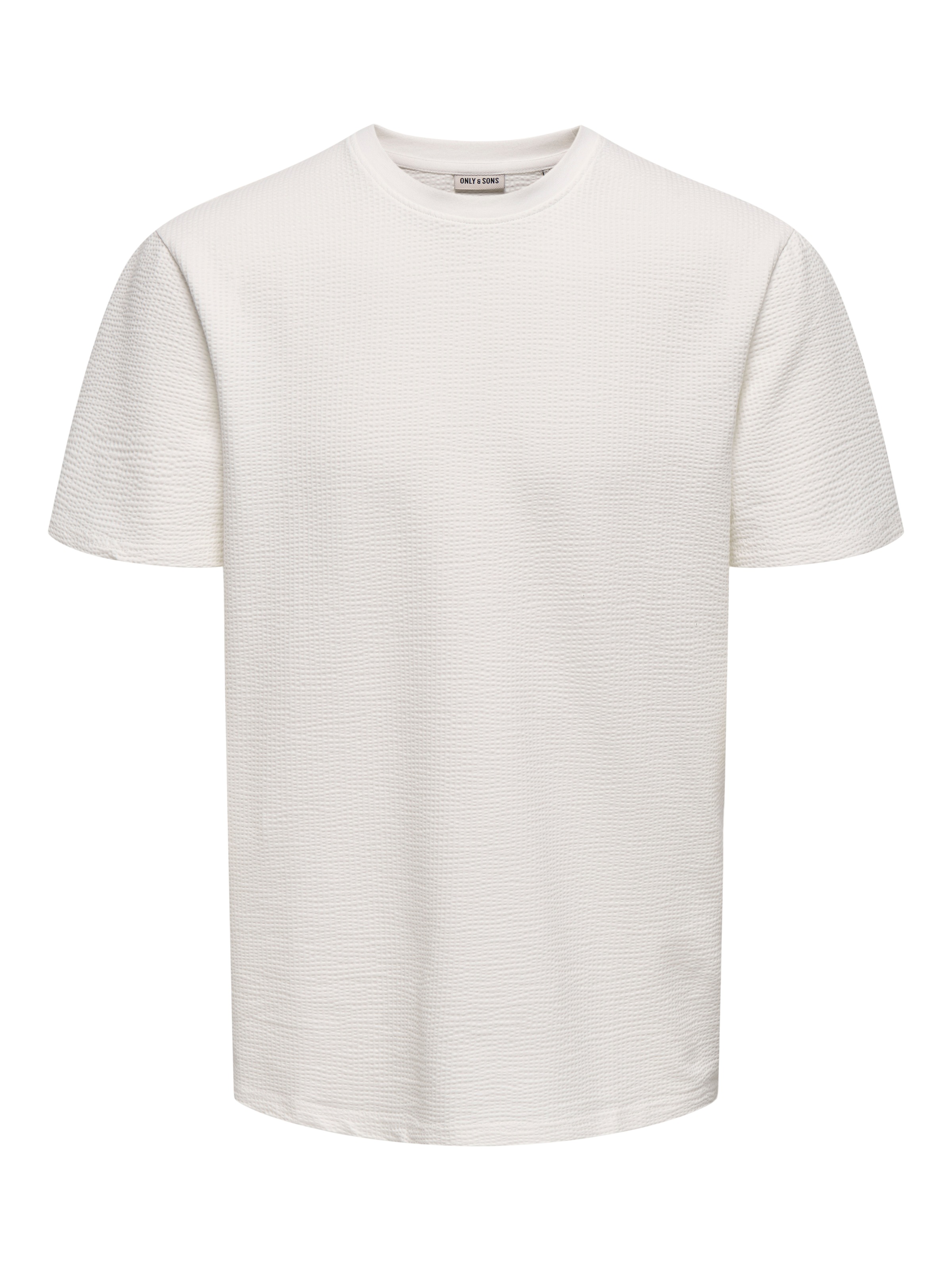 ONLY & SONS Rundhalsshirt »ONSKIAN LIFE REG SEERSUCKER SS TEE NOOS«