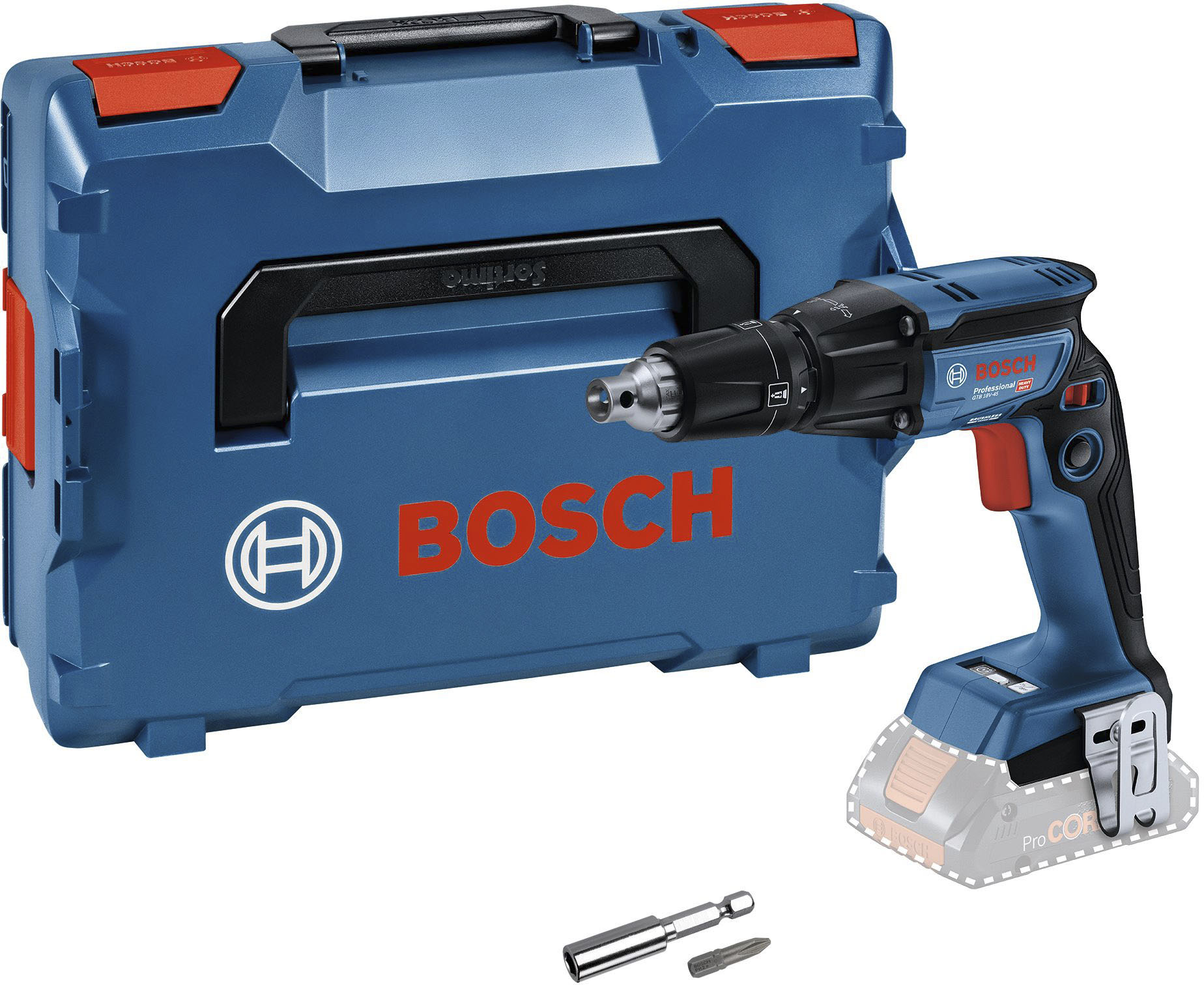 Bosch Professional Akku-Trockenbauschrauber »GTB 18V-45 (solo;« Set, ohne Akku, ohne Ladegerät in blau