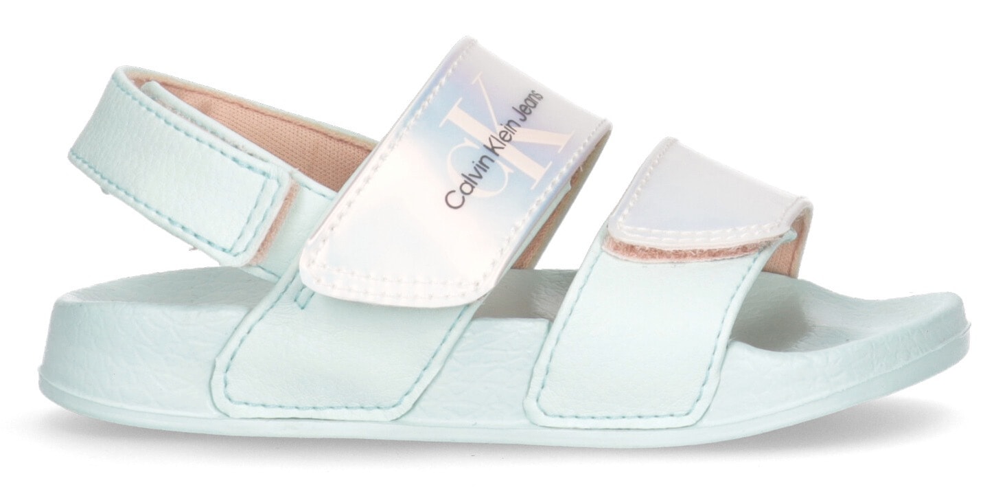 Calvin Klein Jeans Sandale »VELCRO SANDAL«, Sommerschuh, Klettschuh, Sandalette, mit Schimmer-Effekt