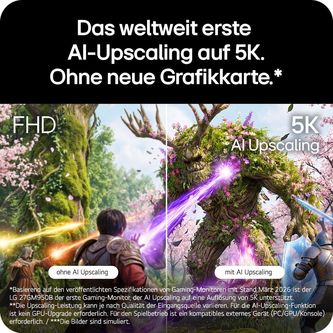 LG Gaming-LED-Monitor »27GM950B« 68 cm/27 ″  5120 x 2880 px 5K2K 1 Reaktionszeit 165 Hz