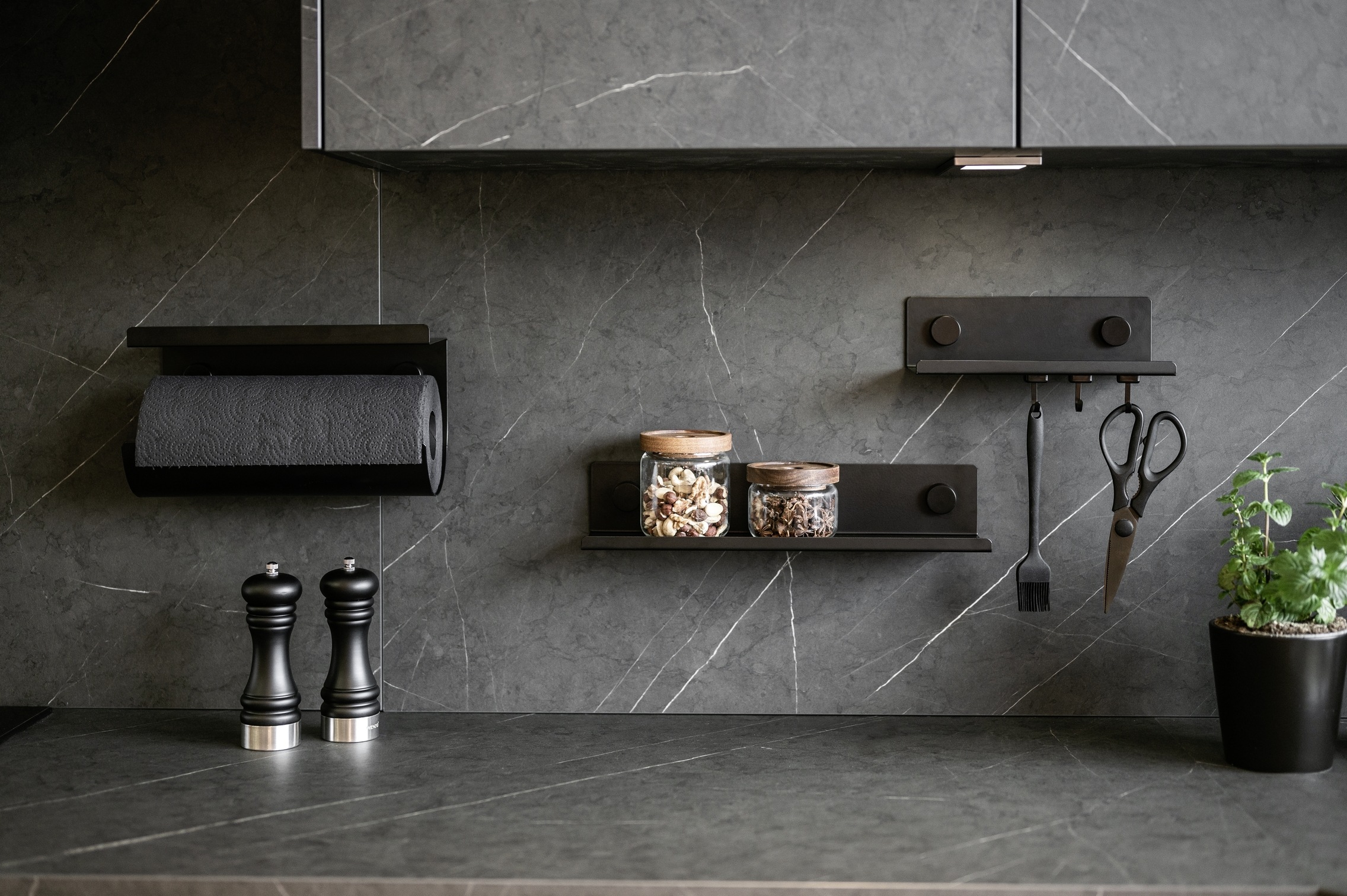 WENKO Küchenregal »Modell Jet M«, Regal für die Wand, Industrial Style, pulverbeschichtetes Metall