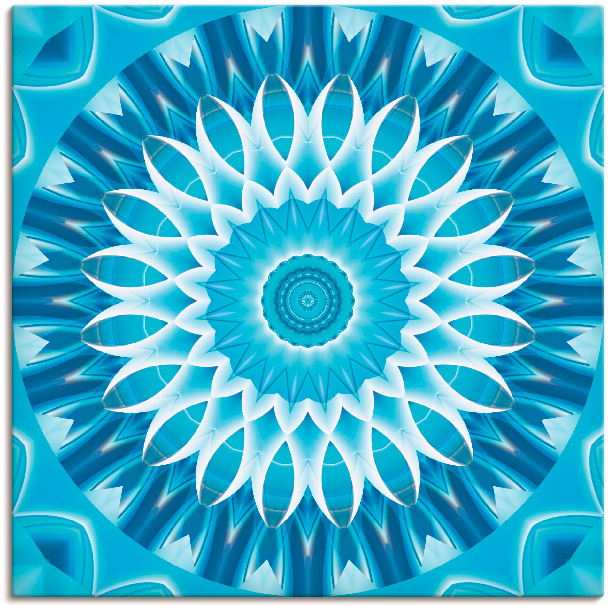 Artland Wandbild »Mandala blau Blüte«, Muster, (1 St.), als Alubild,  Leinwandbild, Wandaufkleber oder Poster in versch. Größen bestellen im OTTO  Online Shop