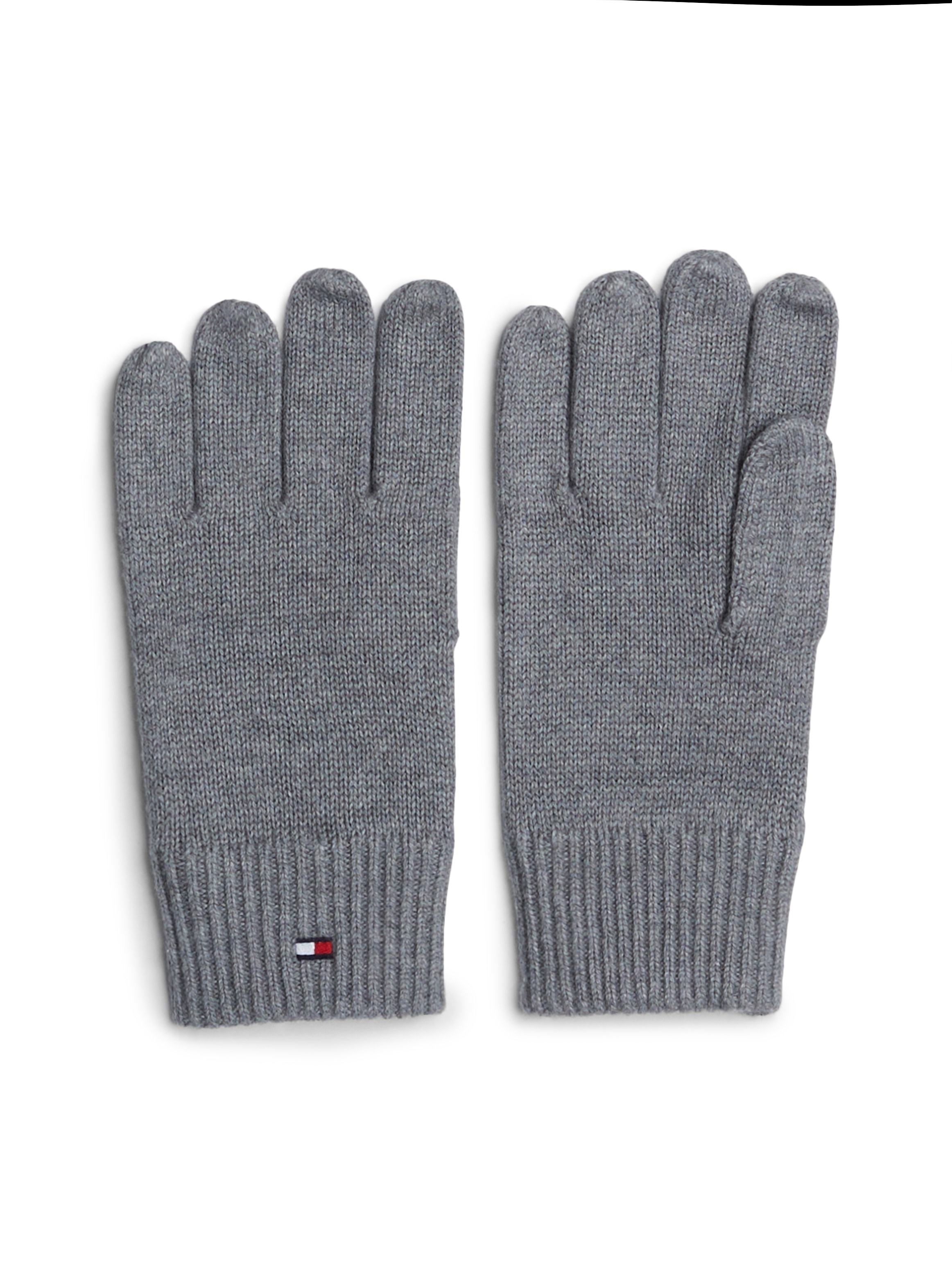 Tommy Hilfiger Strickhandschuhe »ESSENTIALS FLAG GLOVES« mit Logostickerei