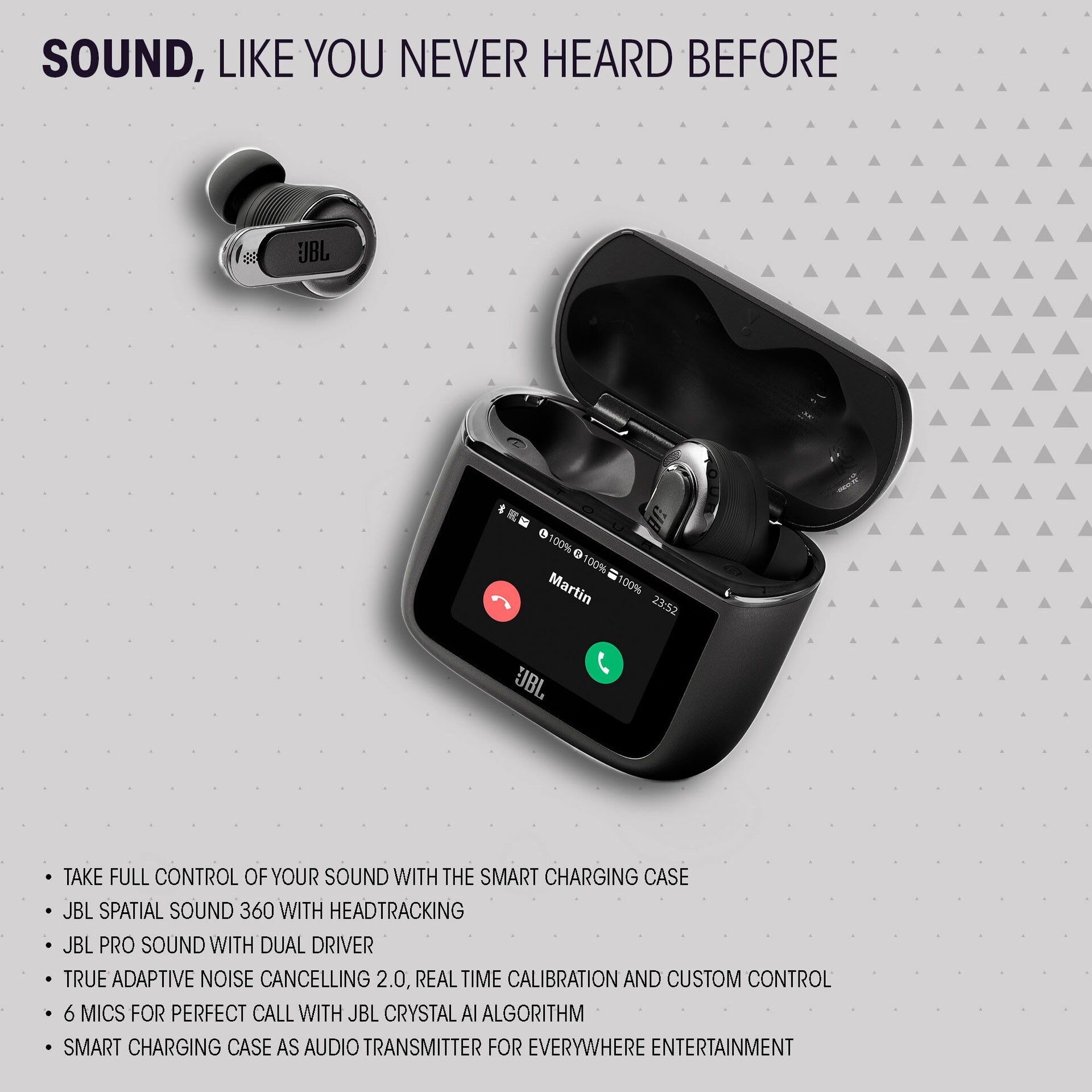 JBL wireless In-Ear-Kopfhörer »TOUR PRO 3 TWS« A2DP Bluetooth Active Noise Cancelling (ANC) | Freisprechfunktion | Stummschaltung