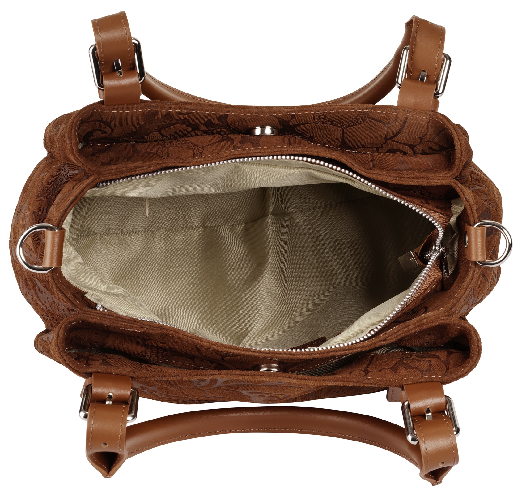 Samantha Look Henkeltasche echt Leder, Made in Italy