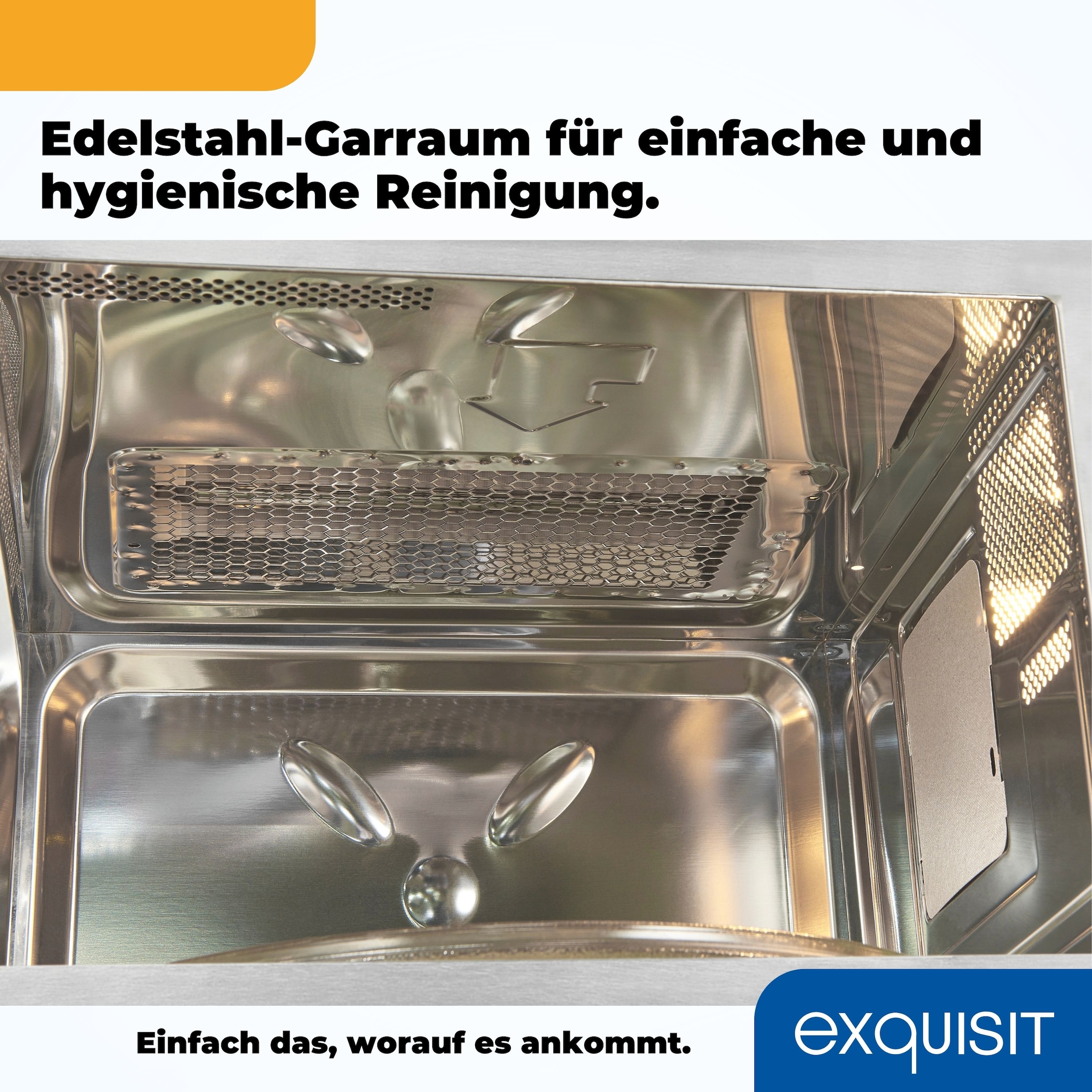 exquisit Einbau-Mikrowelle »EMW25-G-020«, Grill-Mikrowelle, 1450 W