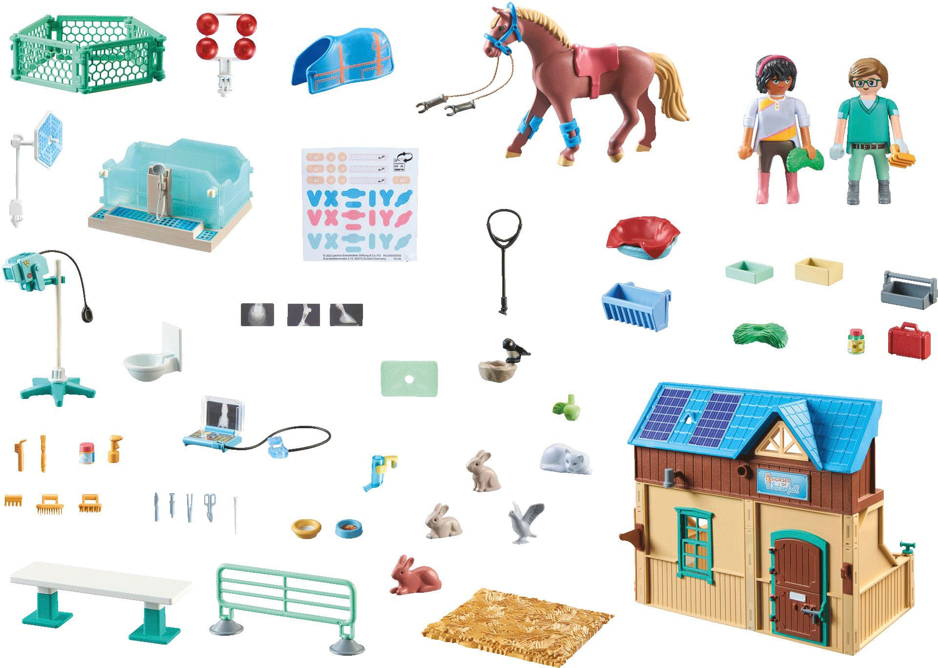 Playmobil® Konstruktions-Spielset »Reittherapie & Tierarztpraxis (71352), Horses of Waterfall«, (164 St.)