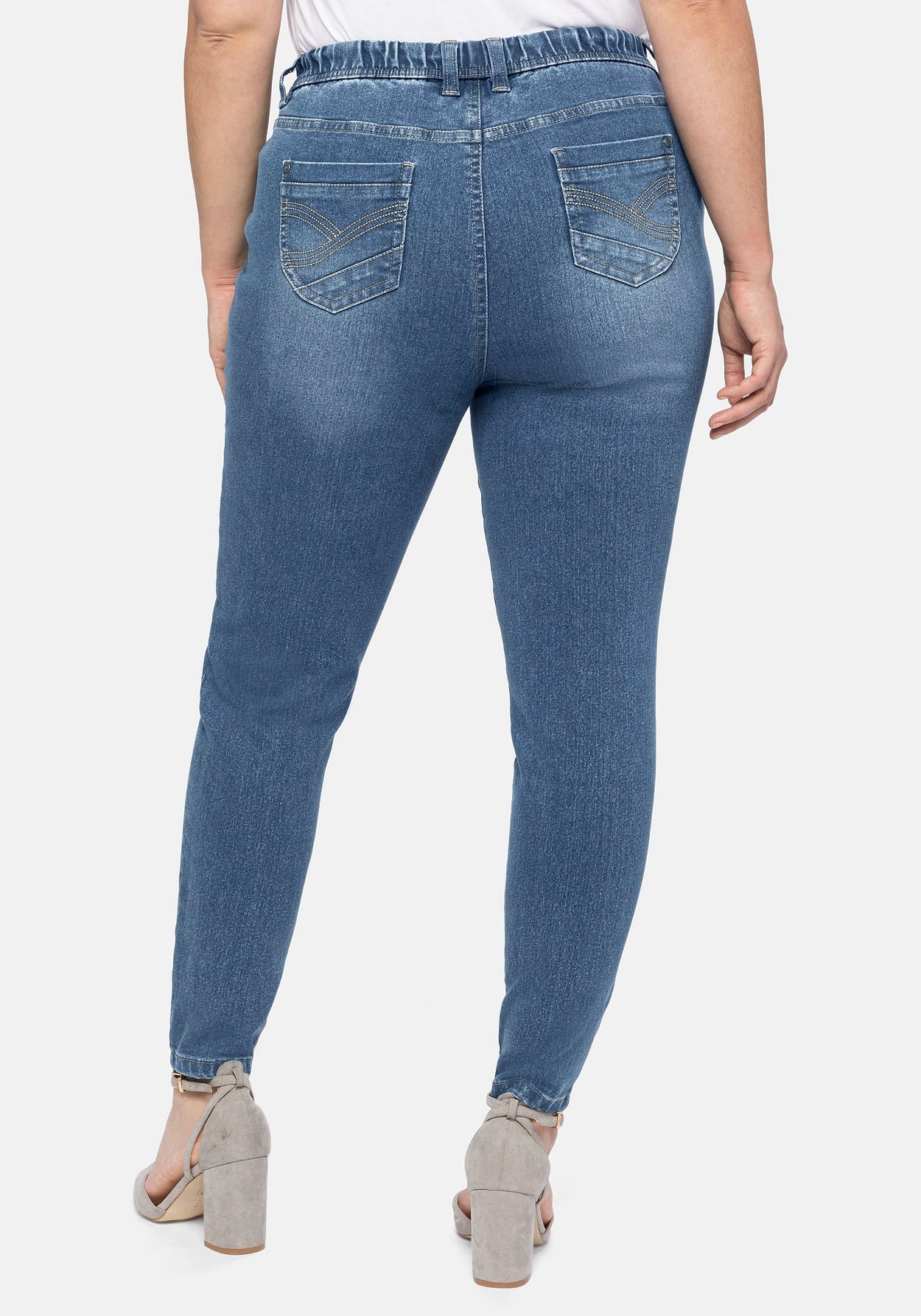 Sheego Stretch-Jeans »Jeggings mit Gummibund und Gürtelschlaufen«
