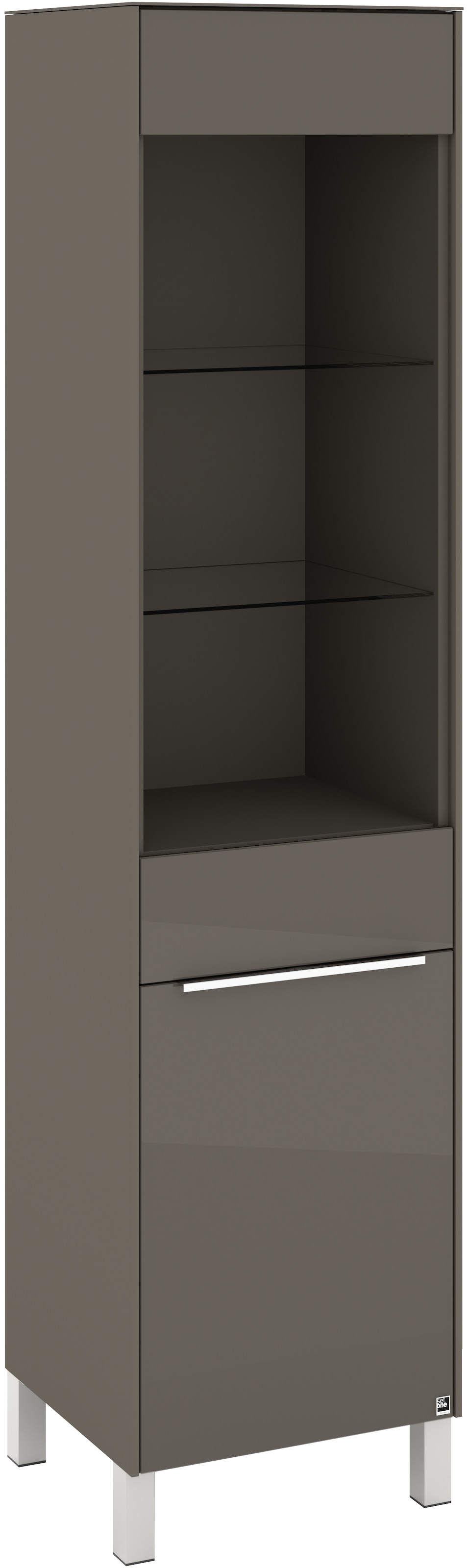 set one by Musterring Standvitrine »Reno« 1 Stk. tlg. Mit Vierkantfuß in diversen Farben, 197 cm Höhe & Farbauswahl