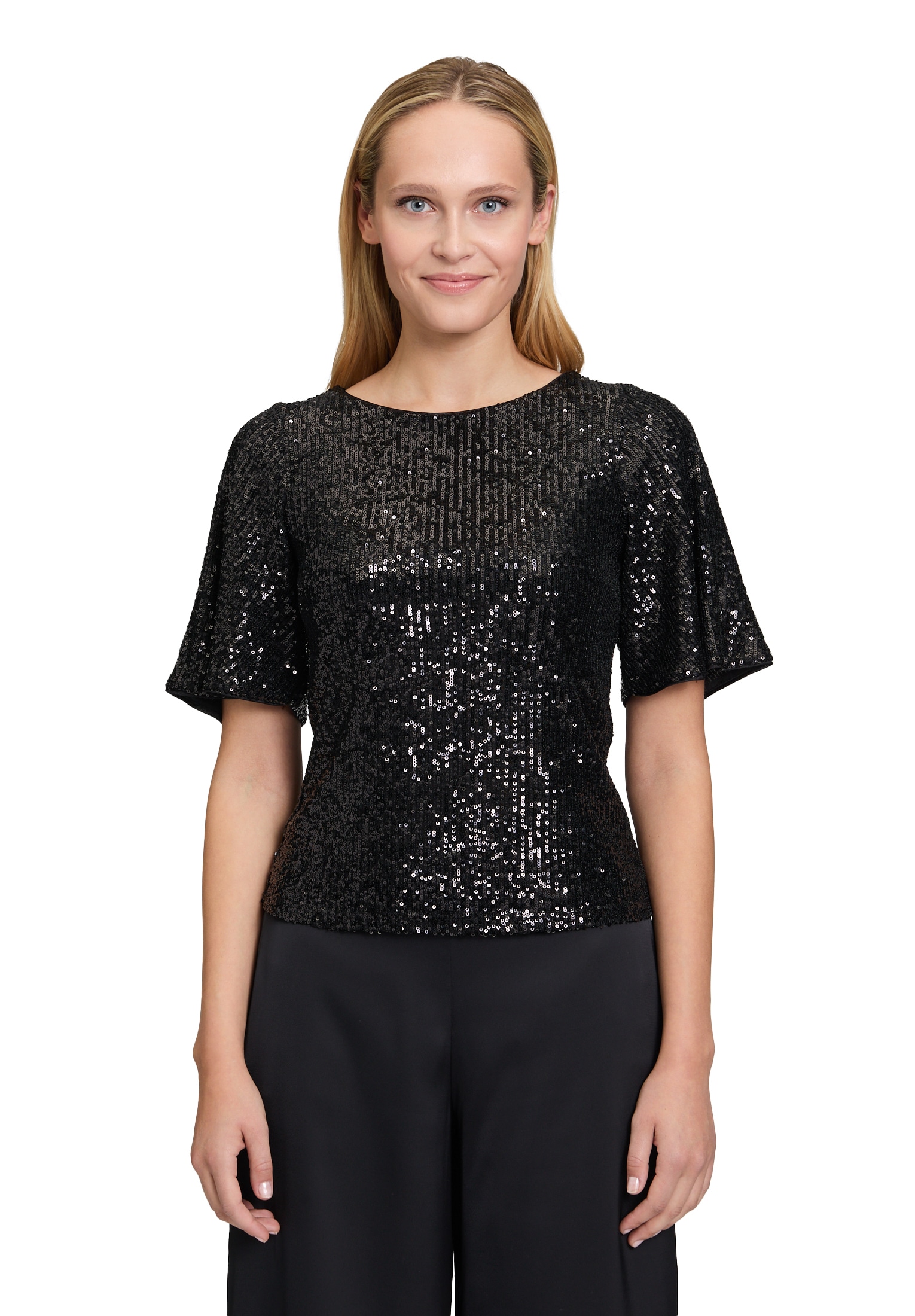 Vera Mont T-Shirt »Pailletten-Bluse mit Flügelärmeln«