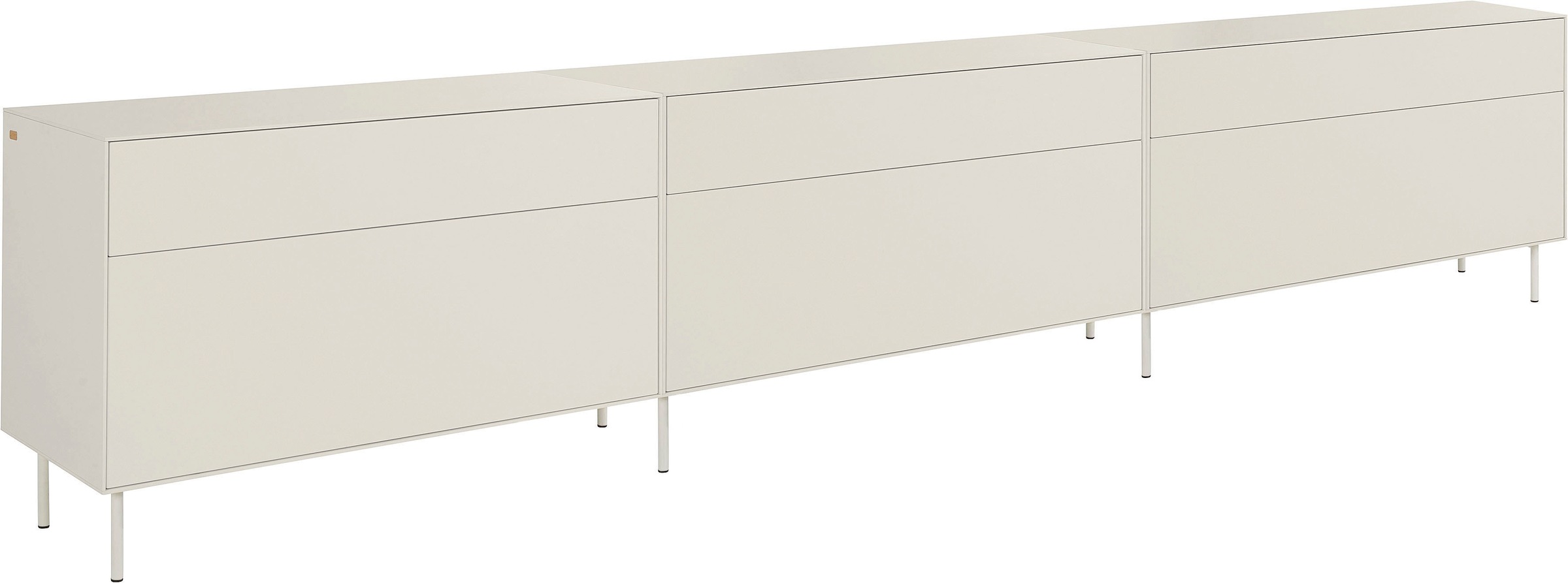 LeGer Home by Lena Gercke Lowboard »Essentials«, (3 St.), Breite: 336cm, MDF lackiert, Push-to-open-Funktion