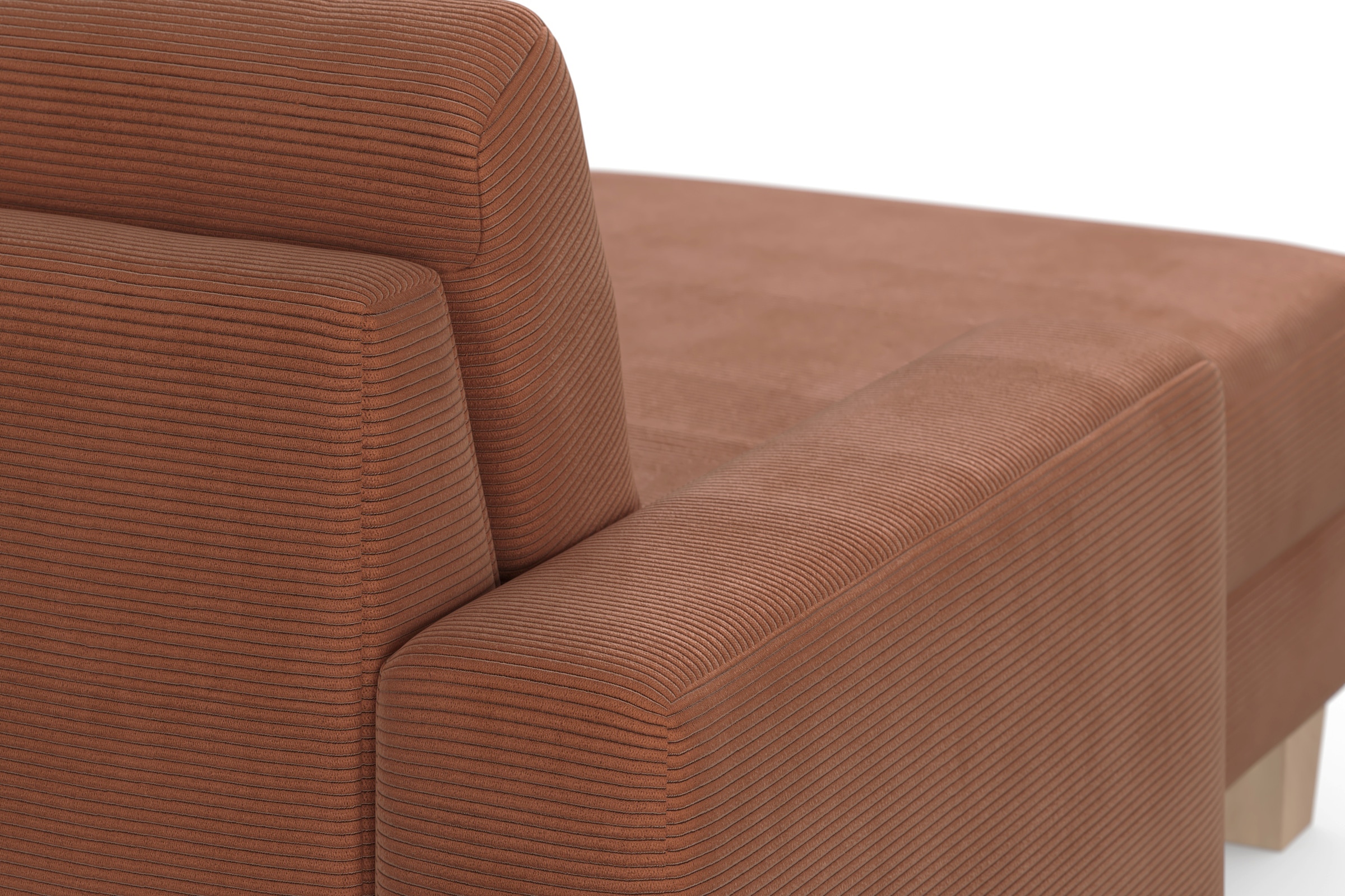 Home affaire Wohnlandschaft »Summer U-Form« mit oder ohne Bettfunktion und Bettkasten, Cord-Bezug