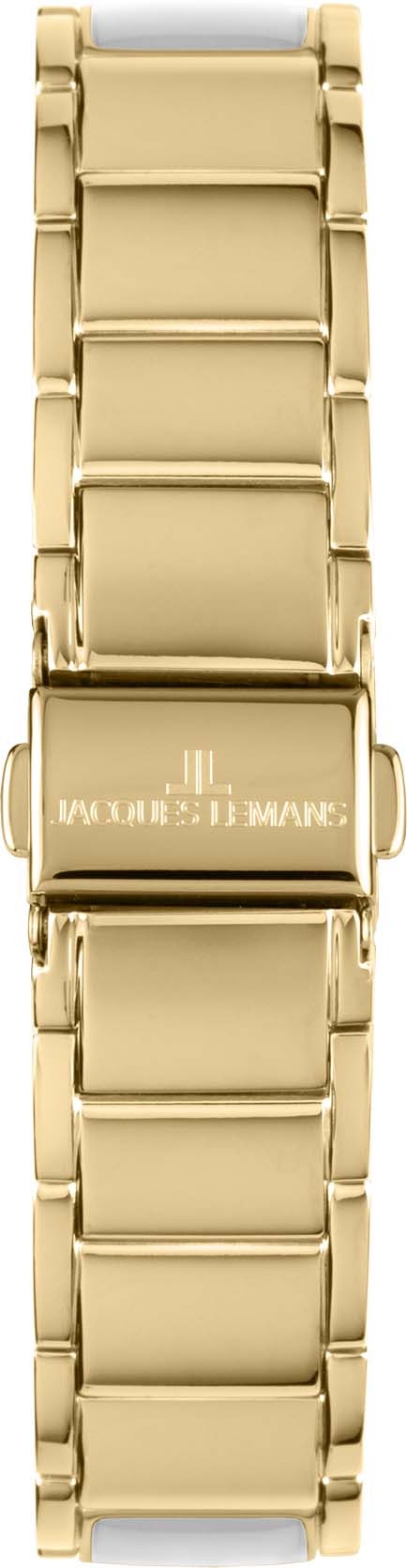 Jacques Lemans Solaruhr »Eco Power, 1-2108F«, Armbanduhr, Damenuhr, Perlmutt-Zifferblatt, Swarovski-Kristalle