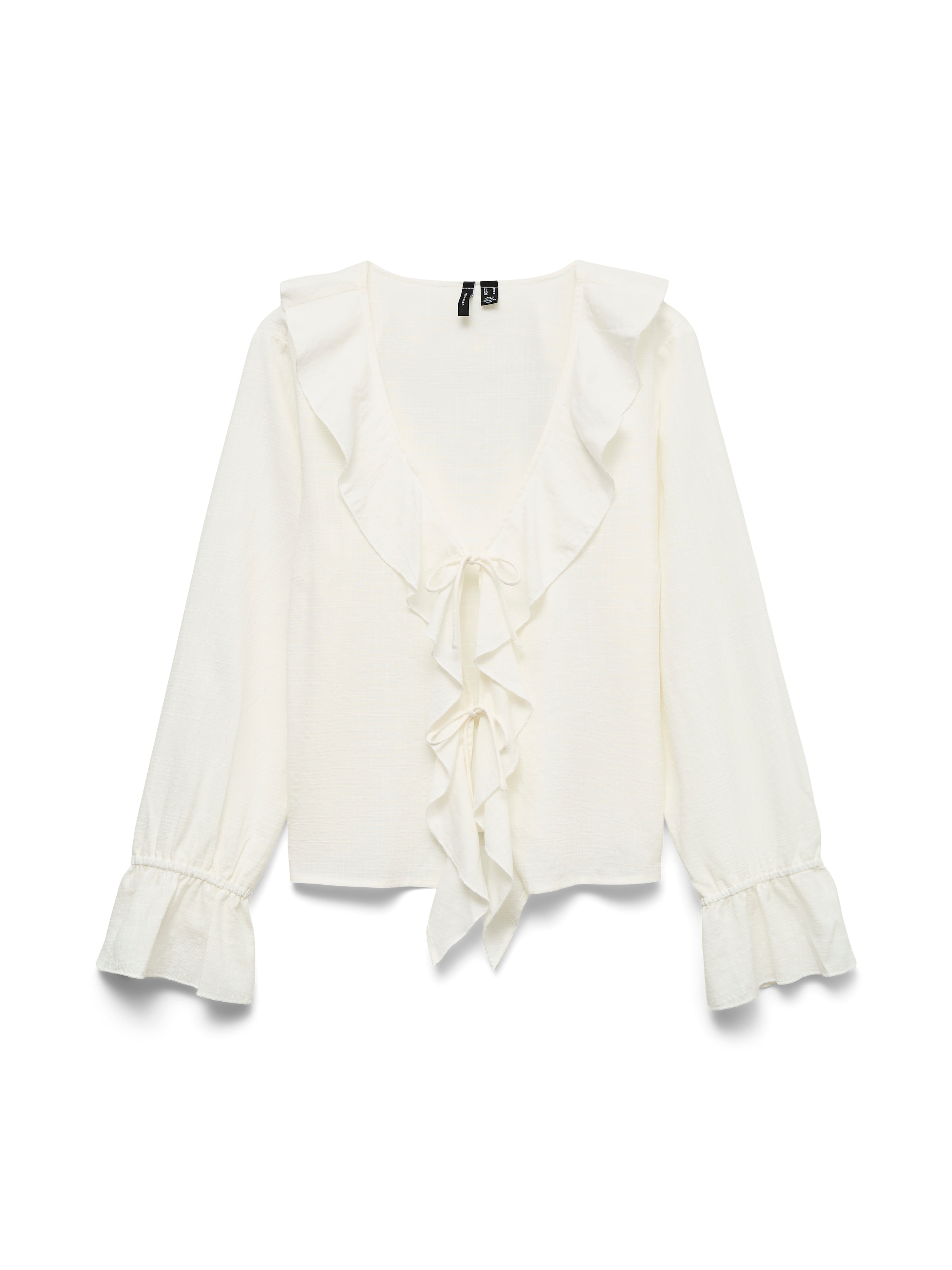 Vero Moda Rüschenbluse »VMJAMIE TIE LS TOP WVN«
