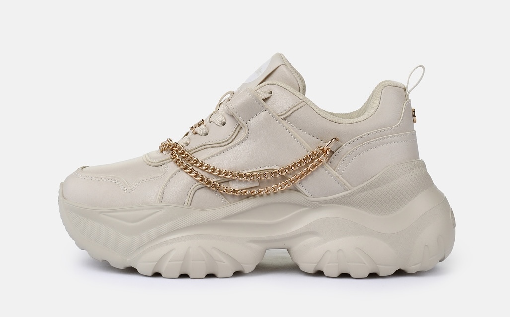 Buffalo Plateausneaker »Bliss Chain«  Halbschuh, Schnürschuh, Chunky Sneaker mit Zierkette